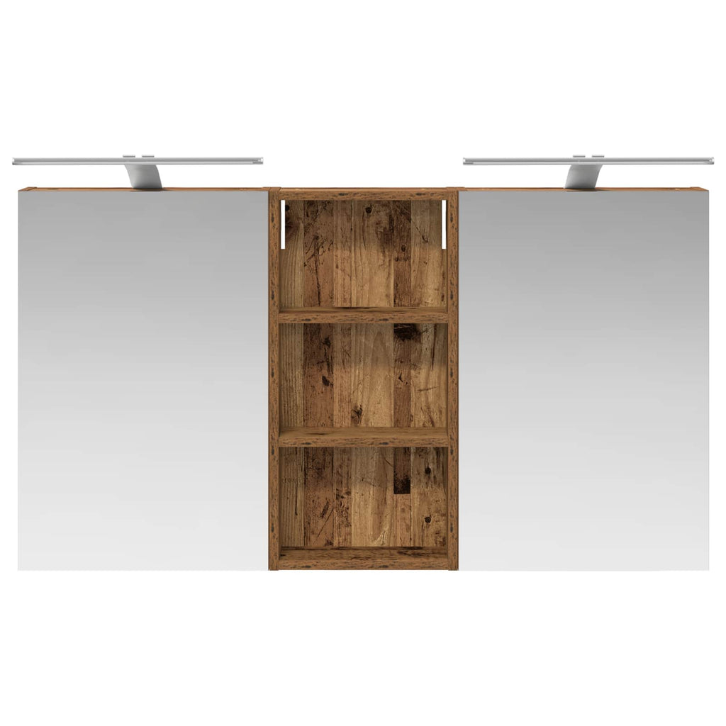 Badezimmerschrank-Set 3 pcs 110 x 10,5 x 60,5 cm Holzwerkstoff