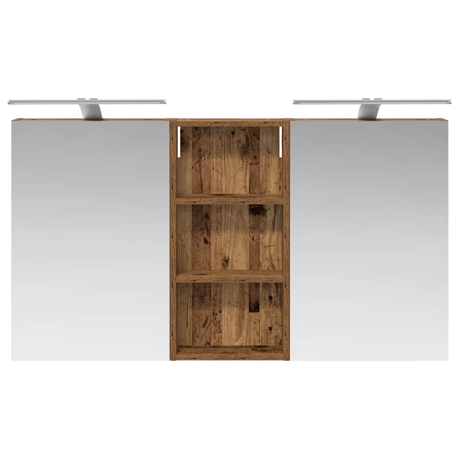 Badezimmerschrank-Set 3 pcs 110 x 10,5 x 60,5 cm Holzwerkstoff