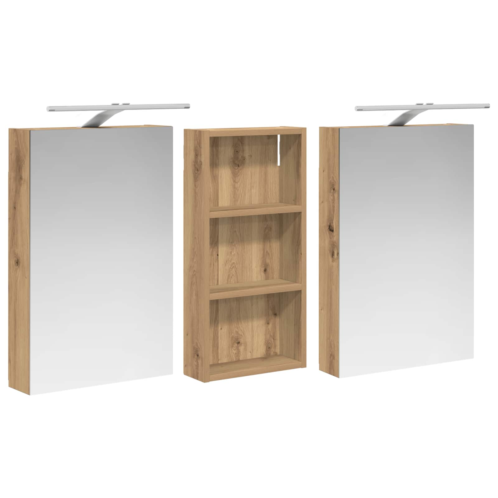 Badezimmerschrank-Set 3 pcs 110 x 10,5 x 60,5 cm Holzwerkstoff