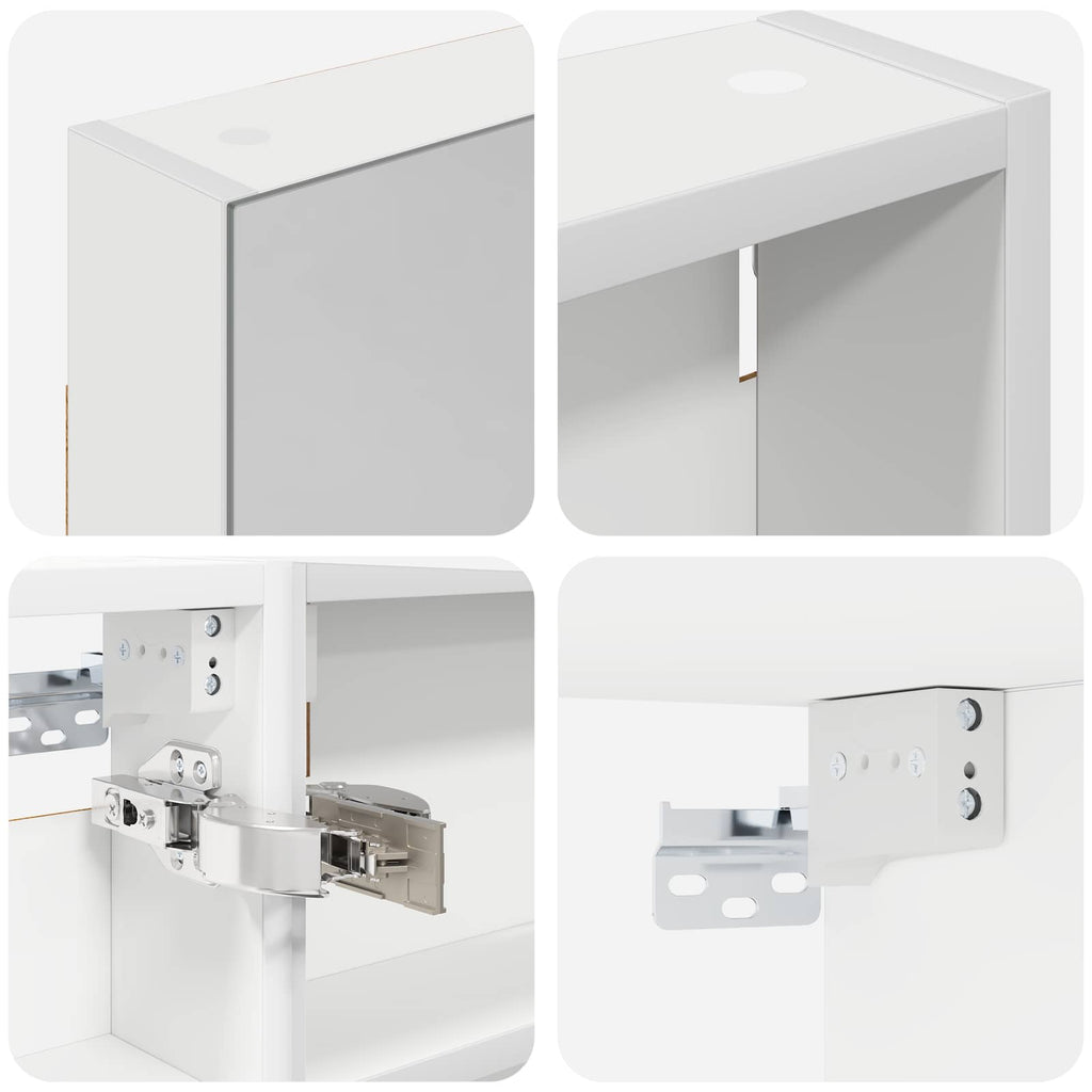 Badezimmerschrank-Set 3 pcs 120 x 10,5 x 60,5 cm Holzwerkstoff