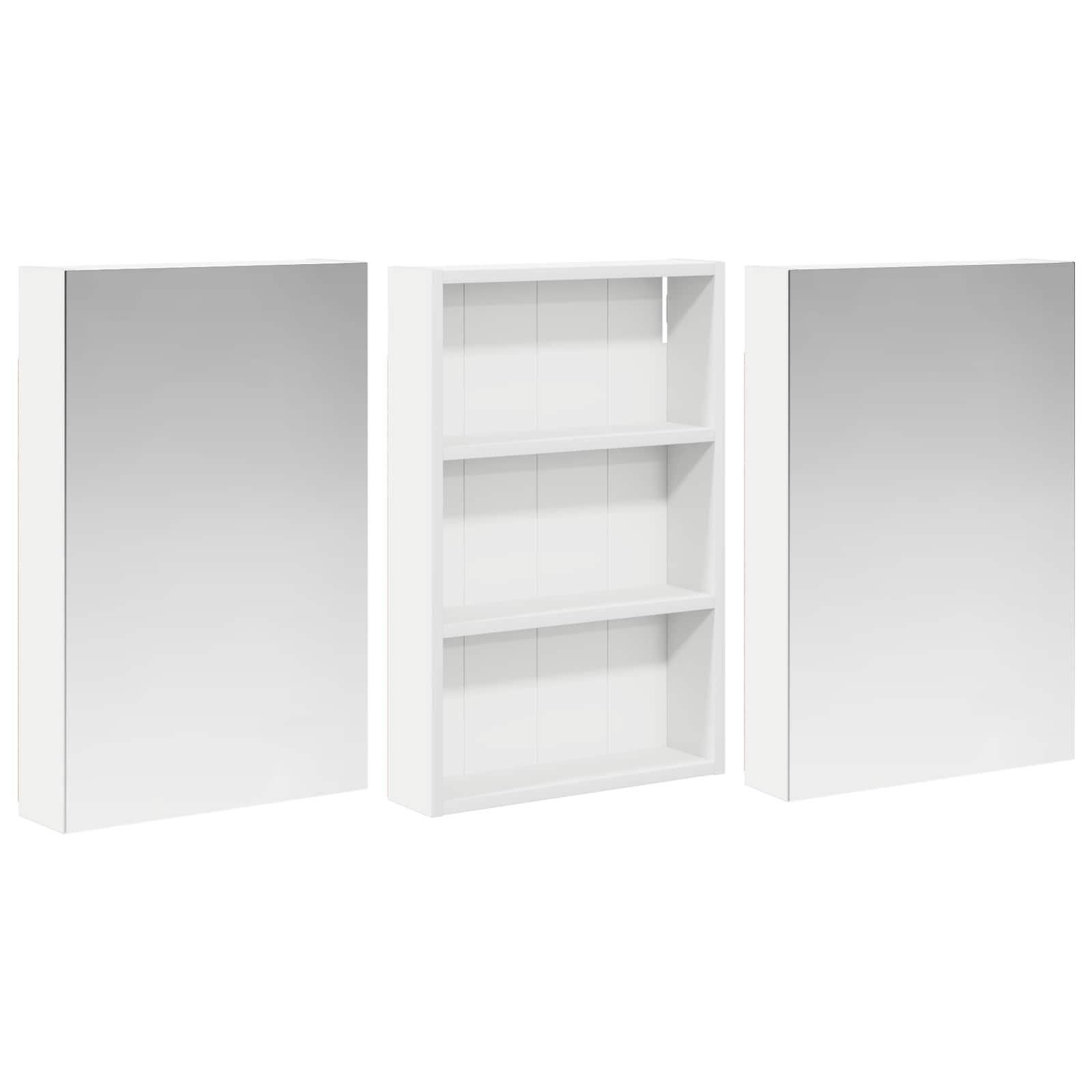 Badezimmerschrank-Set 3 pcs 120 x 10,5 x 60,5 cm Holzwerkstoff