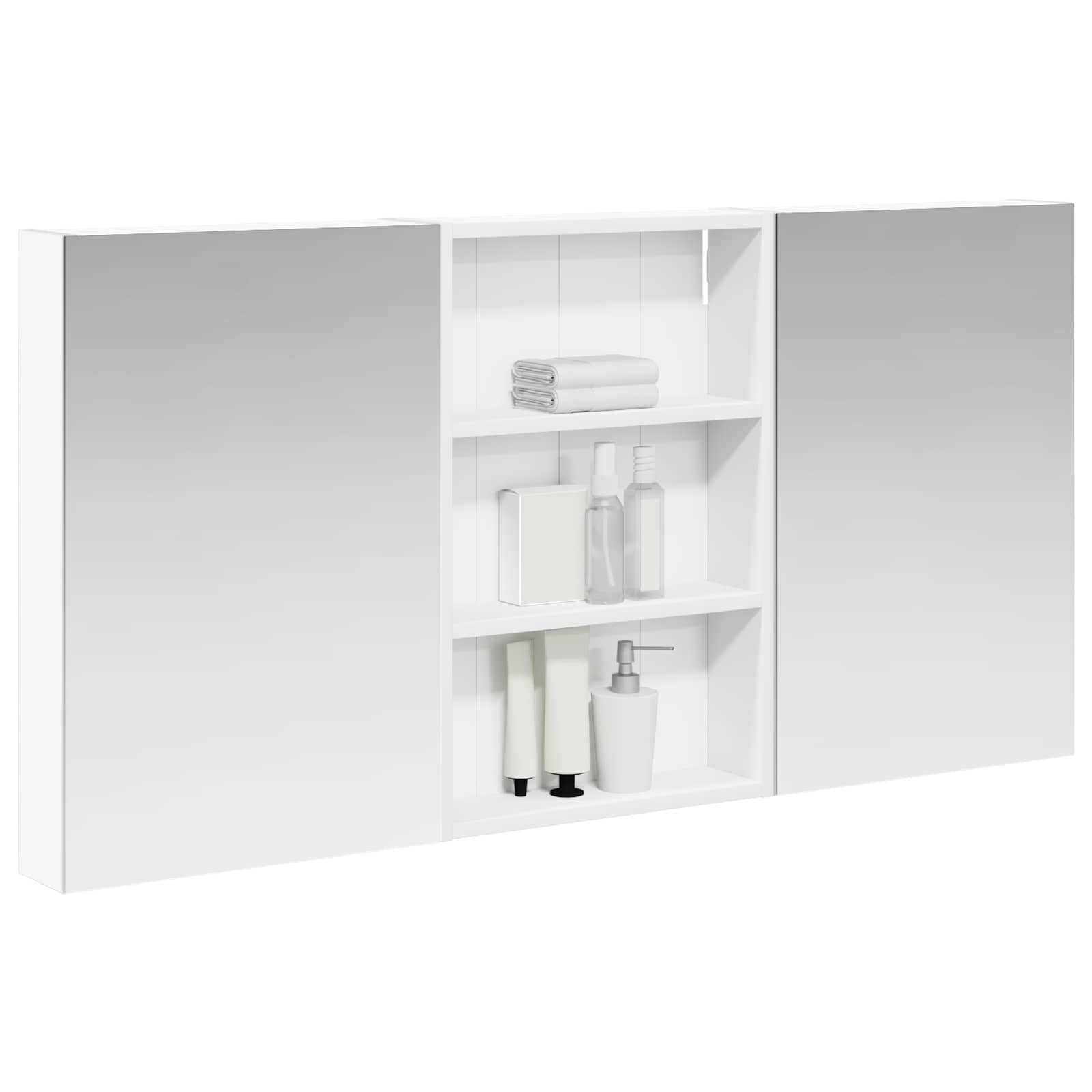 Badezimmerschrank-Set 3 pcs 120 x 10,5 x 60,5 cm Holzwerkstoff