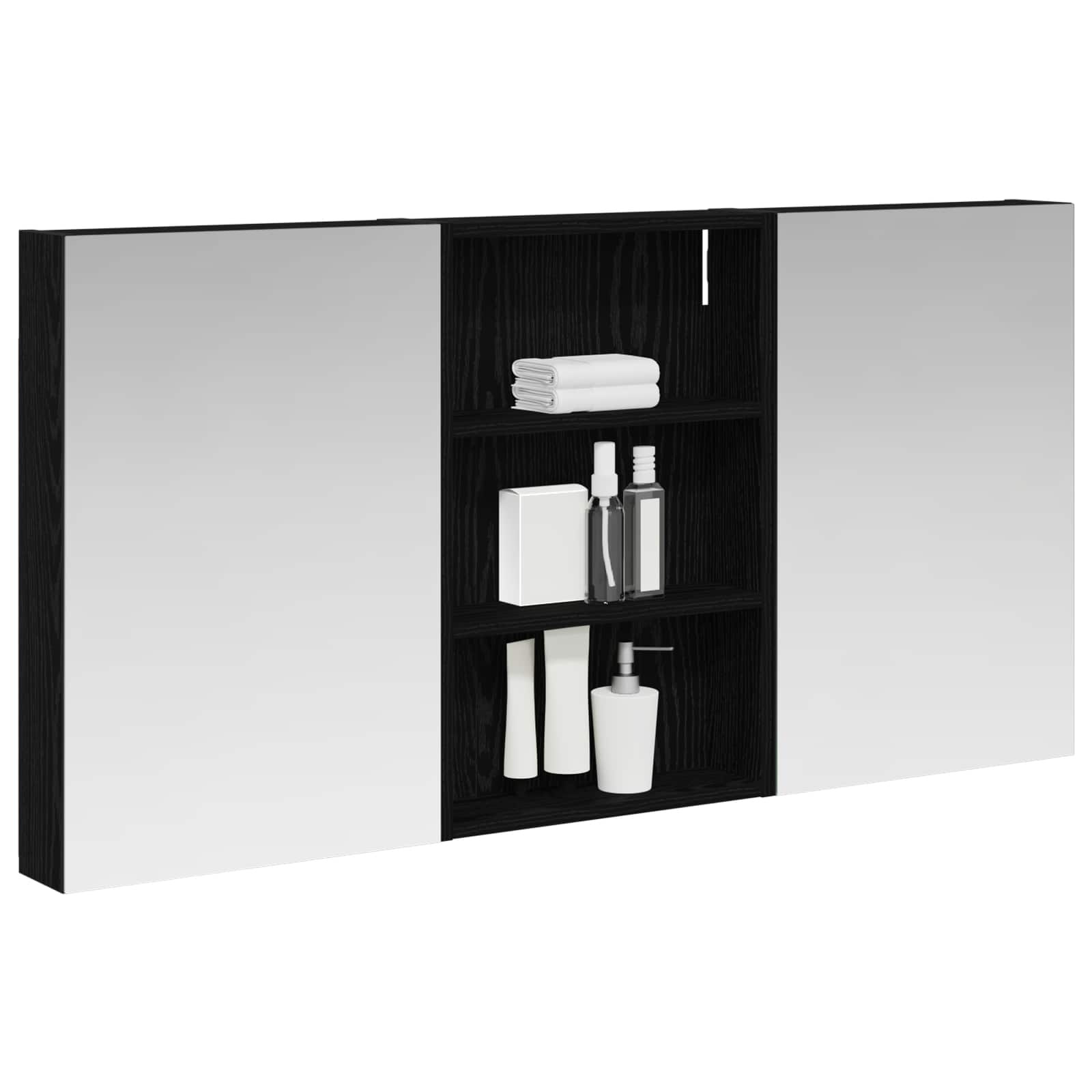 Badezimmerschrank-Set 3 pcs 120 x 10,5 x 60,5 cm Holzwerkstoff