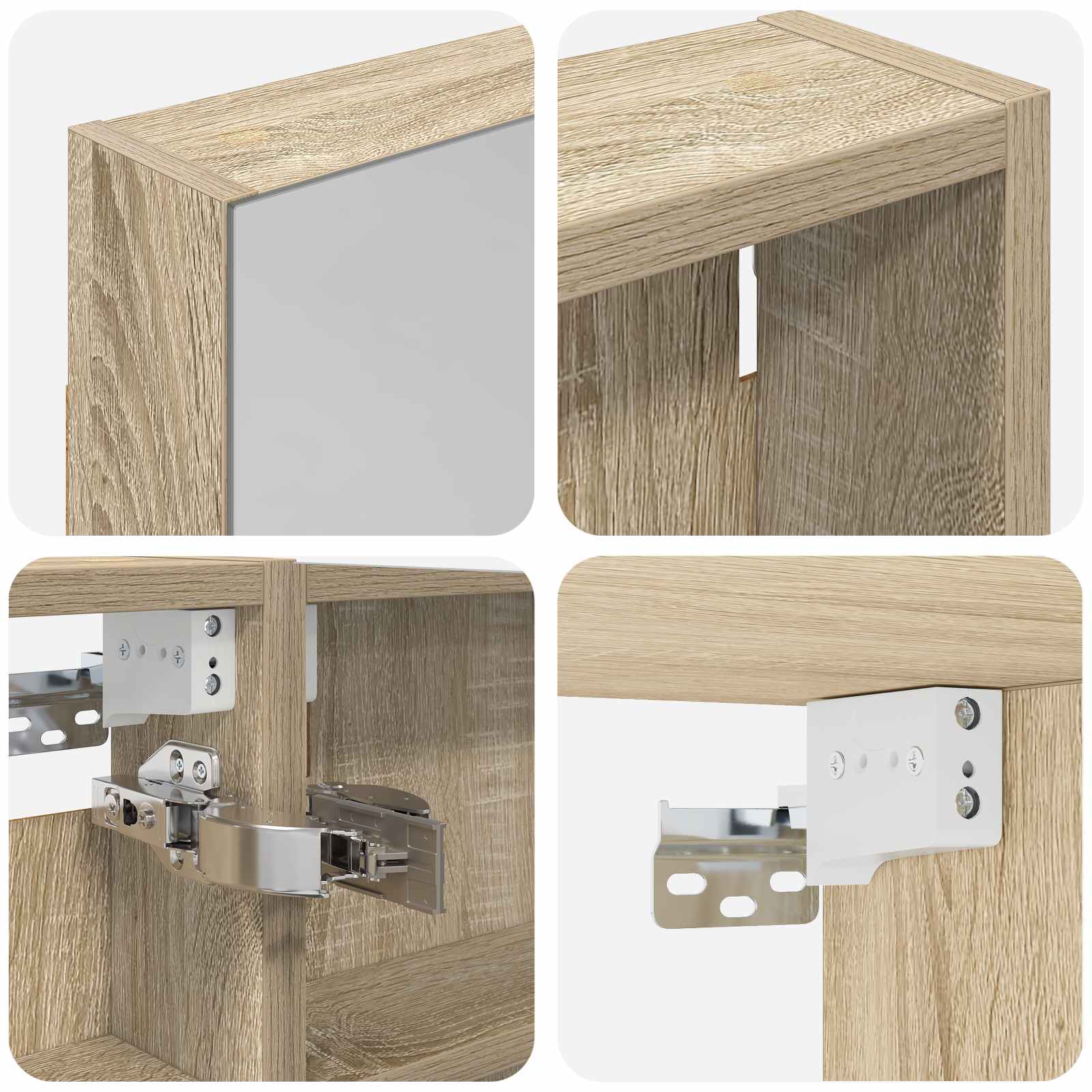 Badezimmerschrank-Set 3 pcs 120 x 10,5 x 60,5 cm Holzwerkstoff