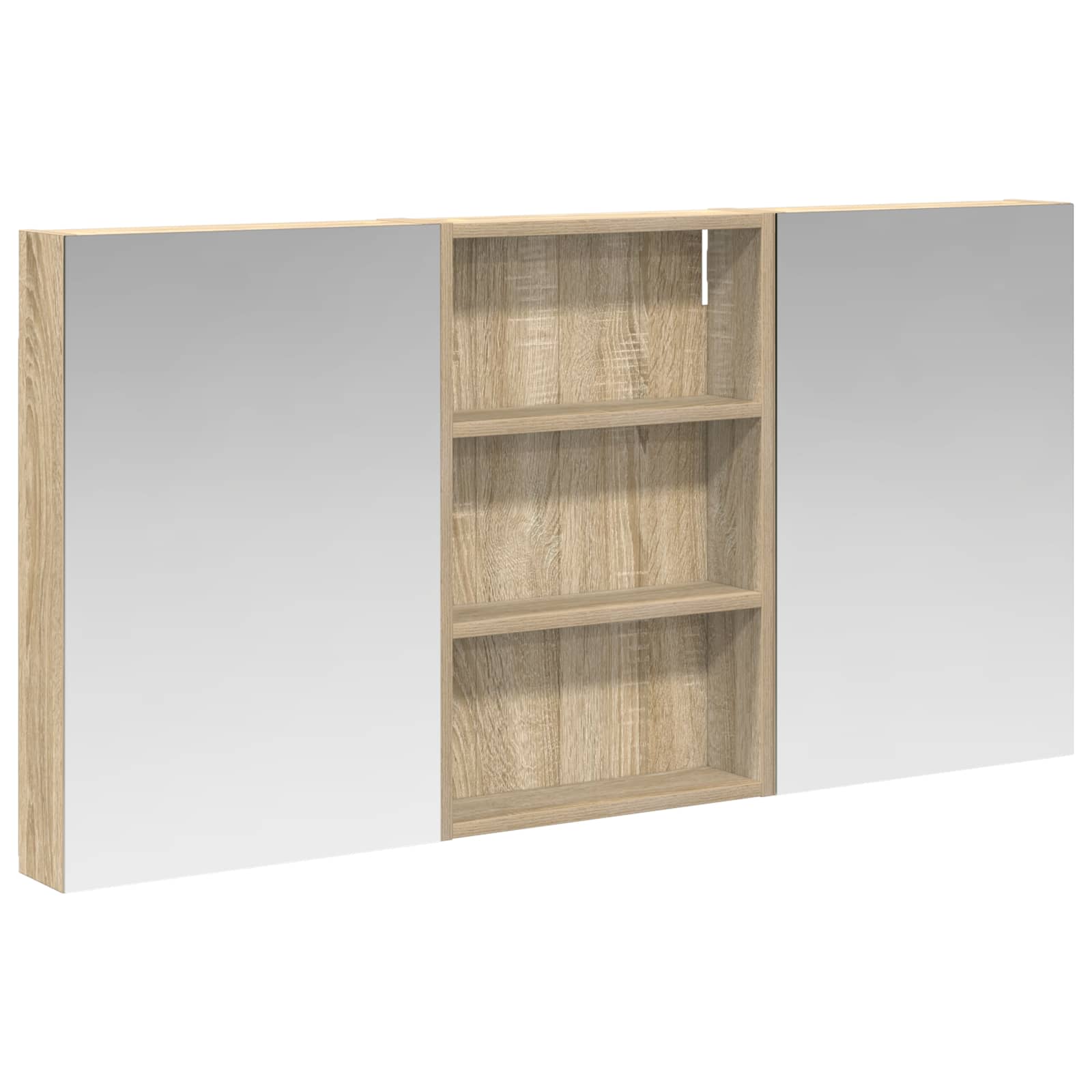 Badezimmerschrank-Set 3 pcs 120 x 10,5 x 60,5 cm Holzwerkstoff