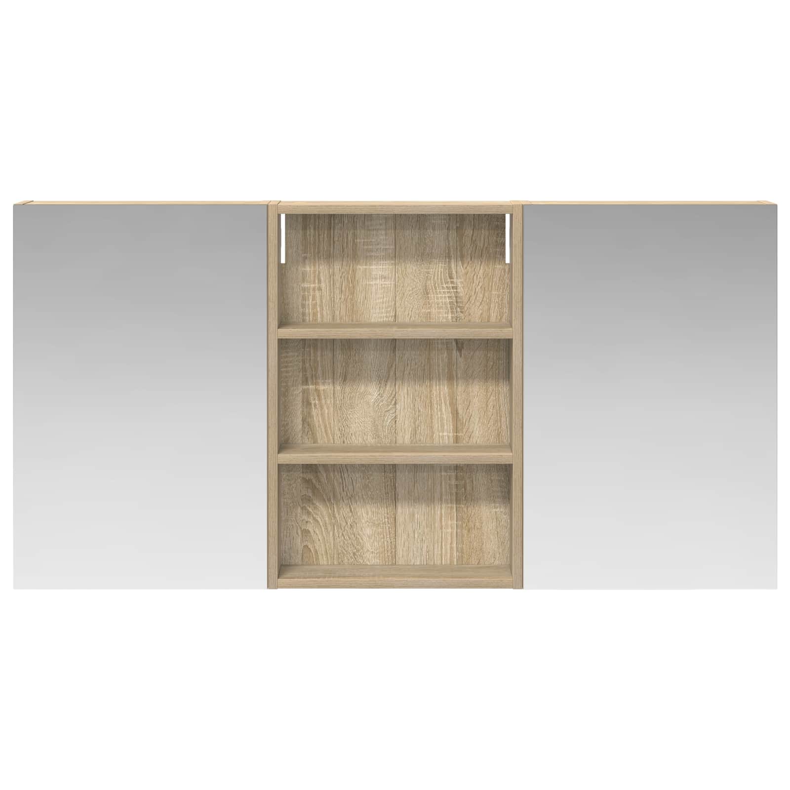 Badezimmerschrank-Set 3 pcs 120 x 10,5 x 60,5 cm Holzwerkstoff