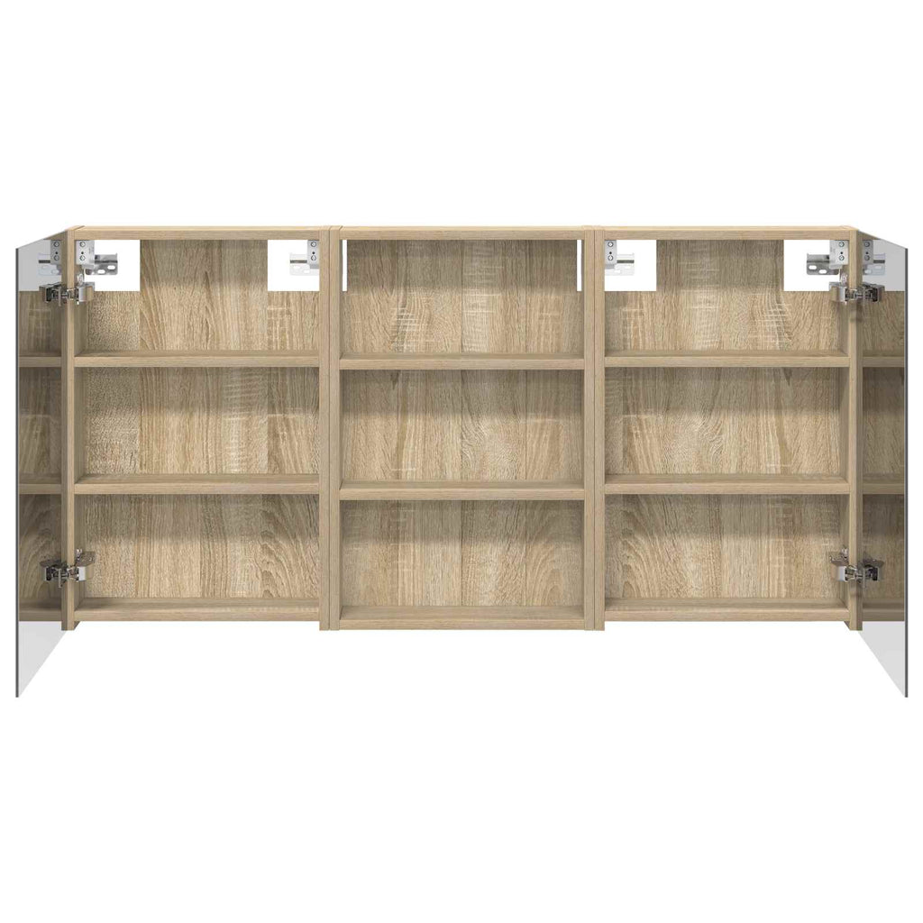 Badezimmerschrank-Set 3 pcs 120 x 10,5 x 60,5 cm Holzwerkstoff