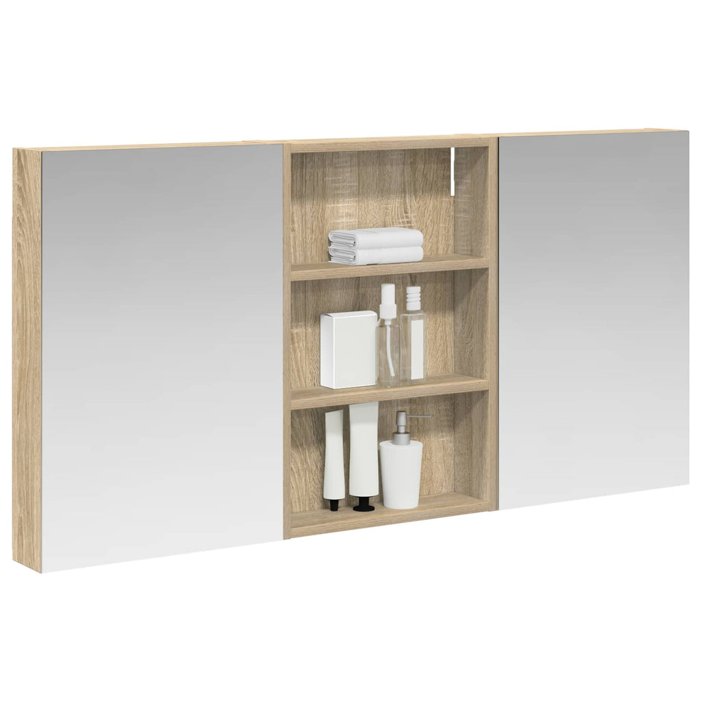 Badezimmerschrank-Set 3 pcs 120 x 10,5 x 60,5 cm Holzwerkstoff