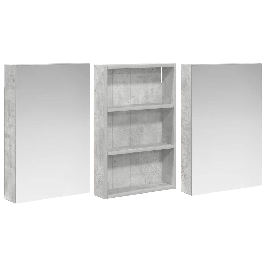 Badezimmerschrank-Set 3 pcs 120 x 10,5 x 60,5 cm Holzwerkstoff