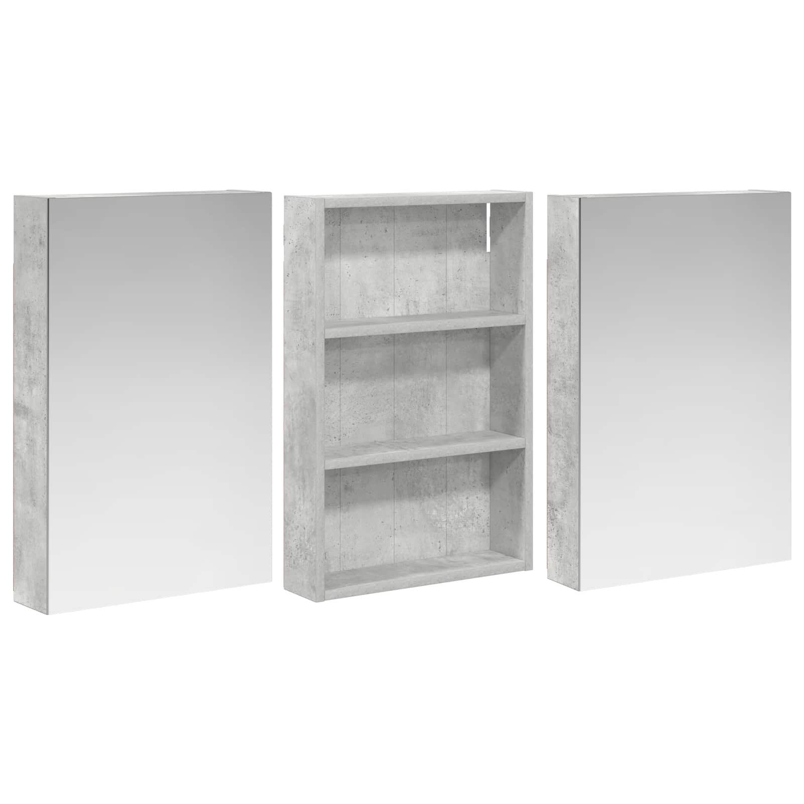 Badezimmerschrank-Set 3 pcs 120 x 10,5 x 60,5 cm Holzwerkstoff
