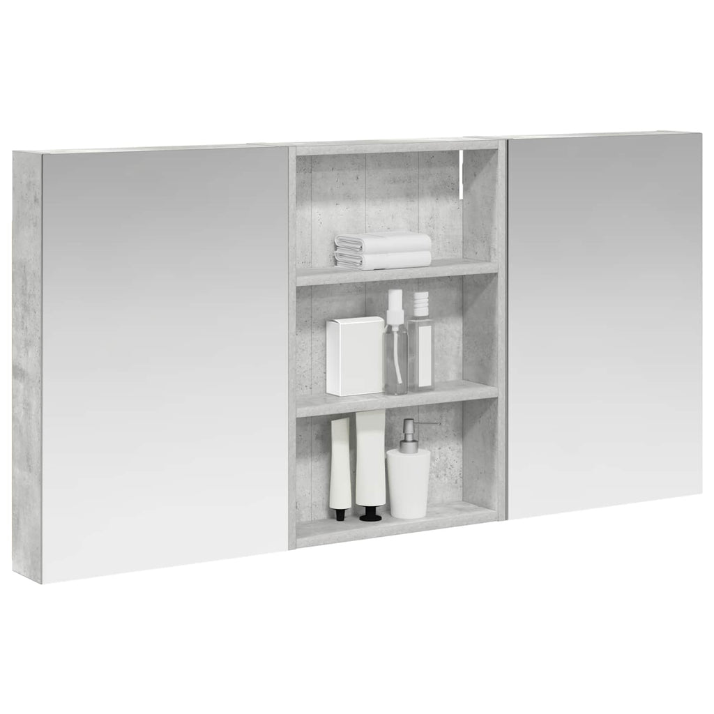 Badezimmerschrank-Set 3 pcs 120 x 10,5 x 60,5 cm Holzwerkstoff