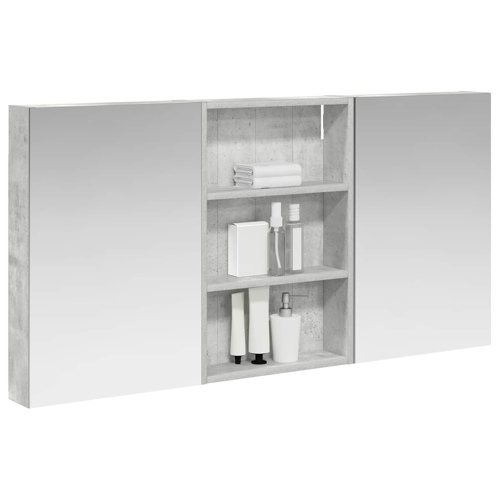 Badezimmerschrank-Set 3 pcs 120 x 10,5 x 60,5 cm Holzwerkstoff
