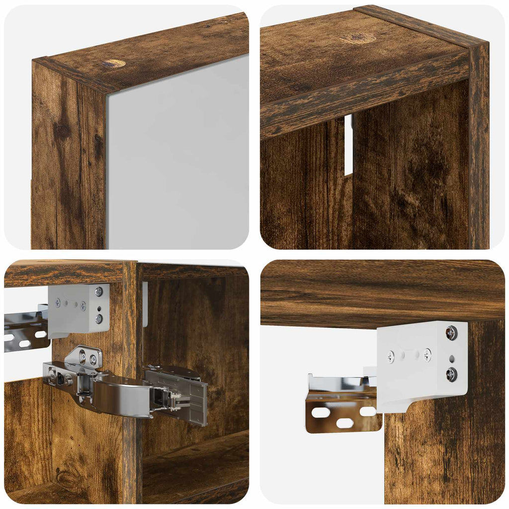 Badezimmerschrank-Set 3 pcs 120 x 10,5 x 60,5 cm Holzwerkstoff