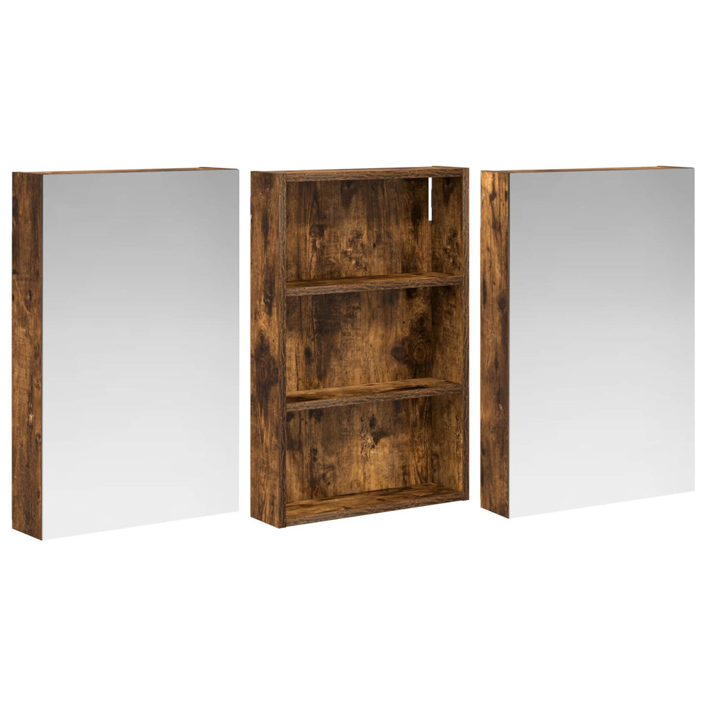 Badezimmerschrank-Set 3 pcs 120 x 10,5 x 60,5 cm Holzwerkstoff