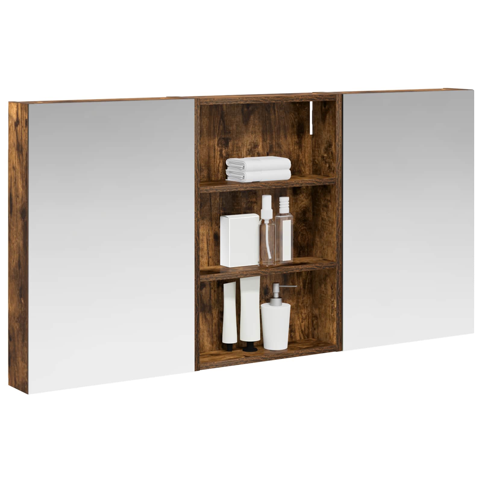Badezimmerschrank-Set 3 pcs 120 x 10,5 x 60,5 cm Holzwerkstoff