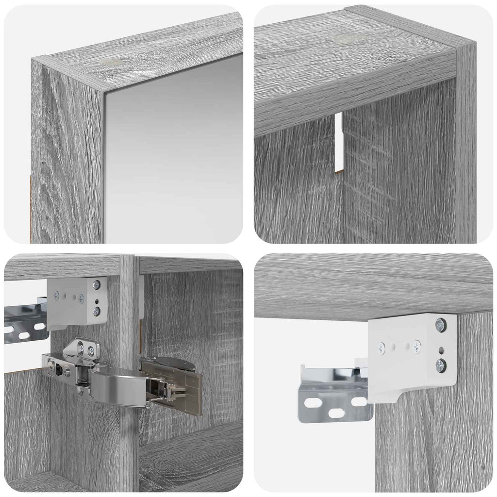 Badezimmerschrank-Set 3 pcs 120 x 10,5 x 60,5 cm Holzwerkstoff