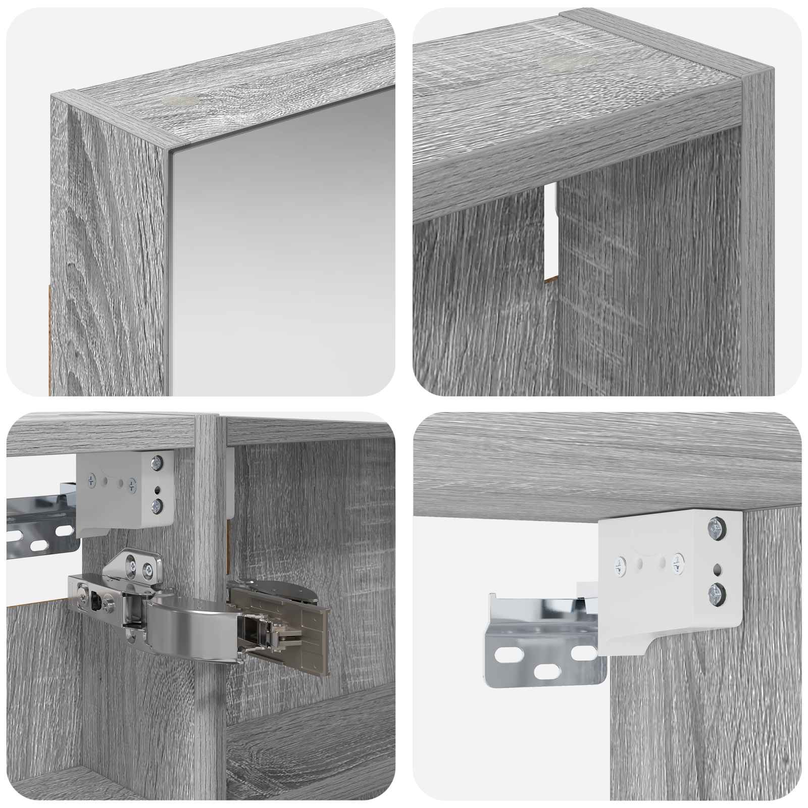 Badezimmerschrank-Set 3 pcs 120 x 10,5 x 60,5 cm Holzwerkstoff