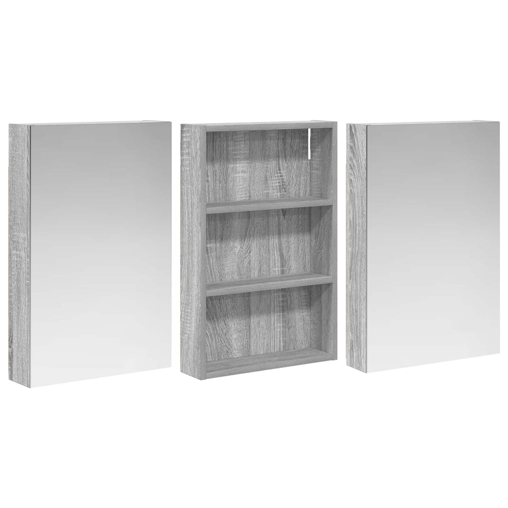 Badezimmerschrank-Set 3 pcs 120 x 10,5 x 60,5 cm Holzwerkstoff