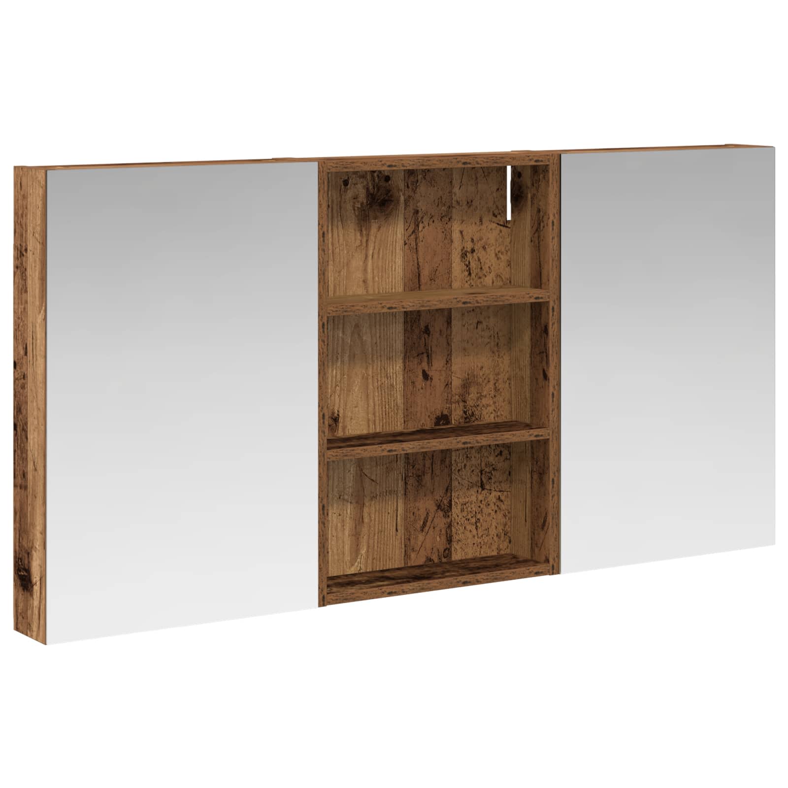 Badezimmerschrank-Set 3 pcs 120 x 10,5 x 60,5 cm Holzwerkstoff