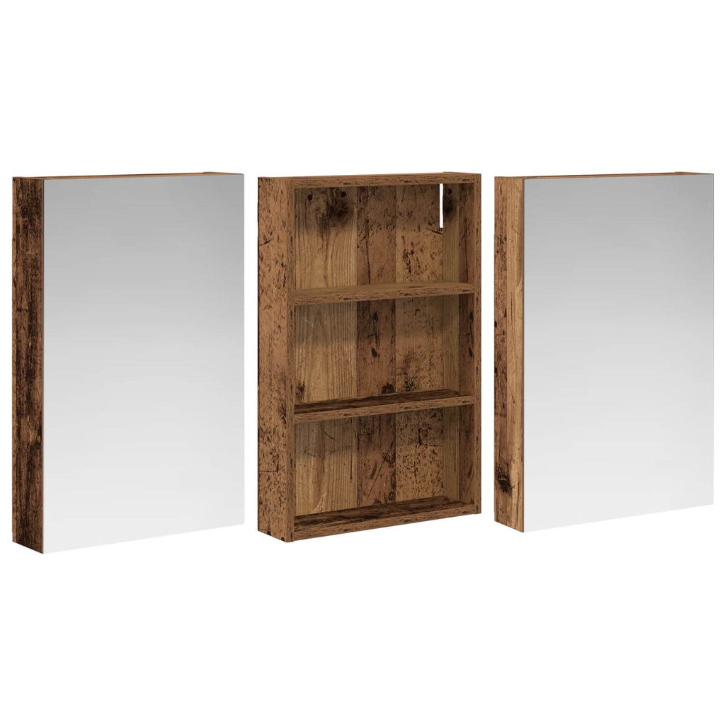 Badezimmerschrank-Set 3 pcs 120 x 10,5 x 60,5 cm Holzwerkstoff