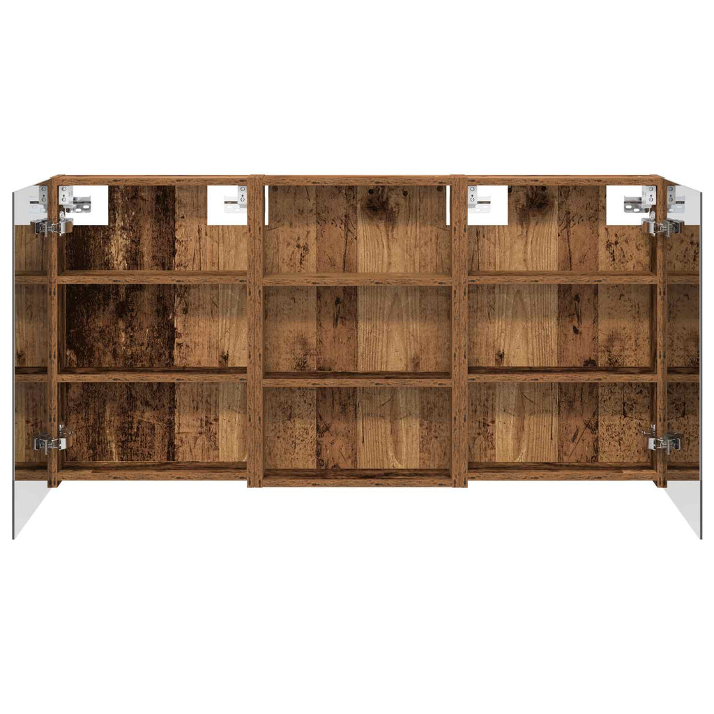 Badezimmerschrank-Set 3 pcs 120 x 10,5 x 60,5 cm Holzwerkstoff