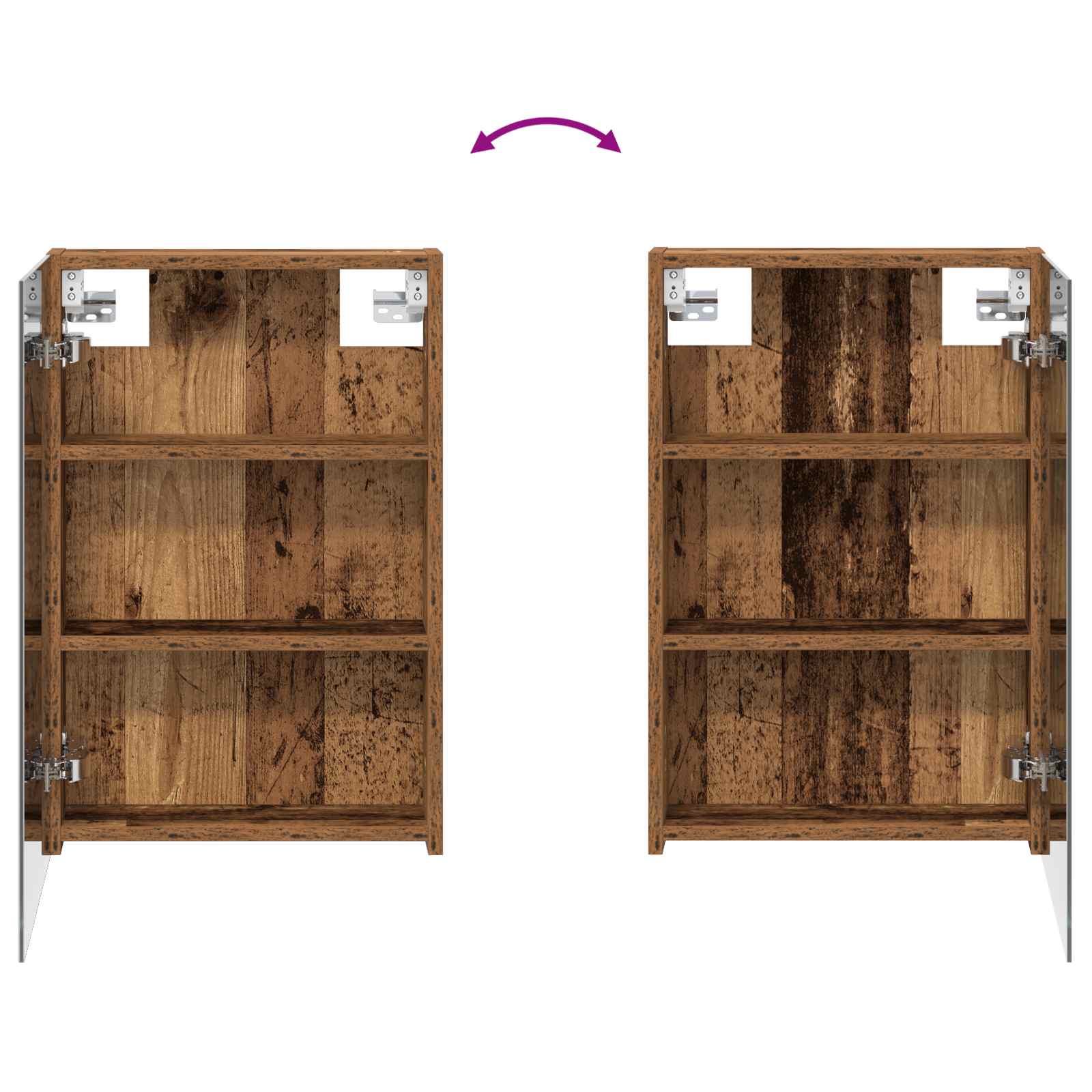 Badezimmerschrank-Set 3 pcs 120 x 10,5 x 60,5 cm Holzwerkstoff