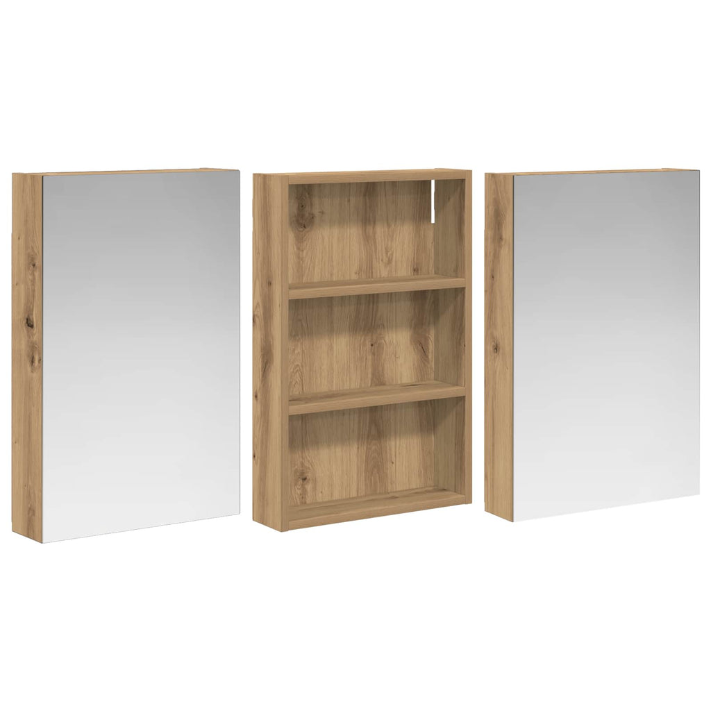 Badezimmerschrank-Set 3 pcs 120 x 10,5 x 60,5 cm Holzwerkstoff