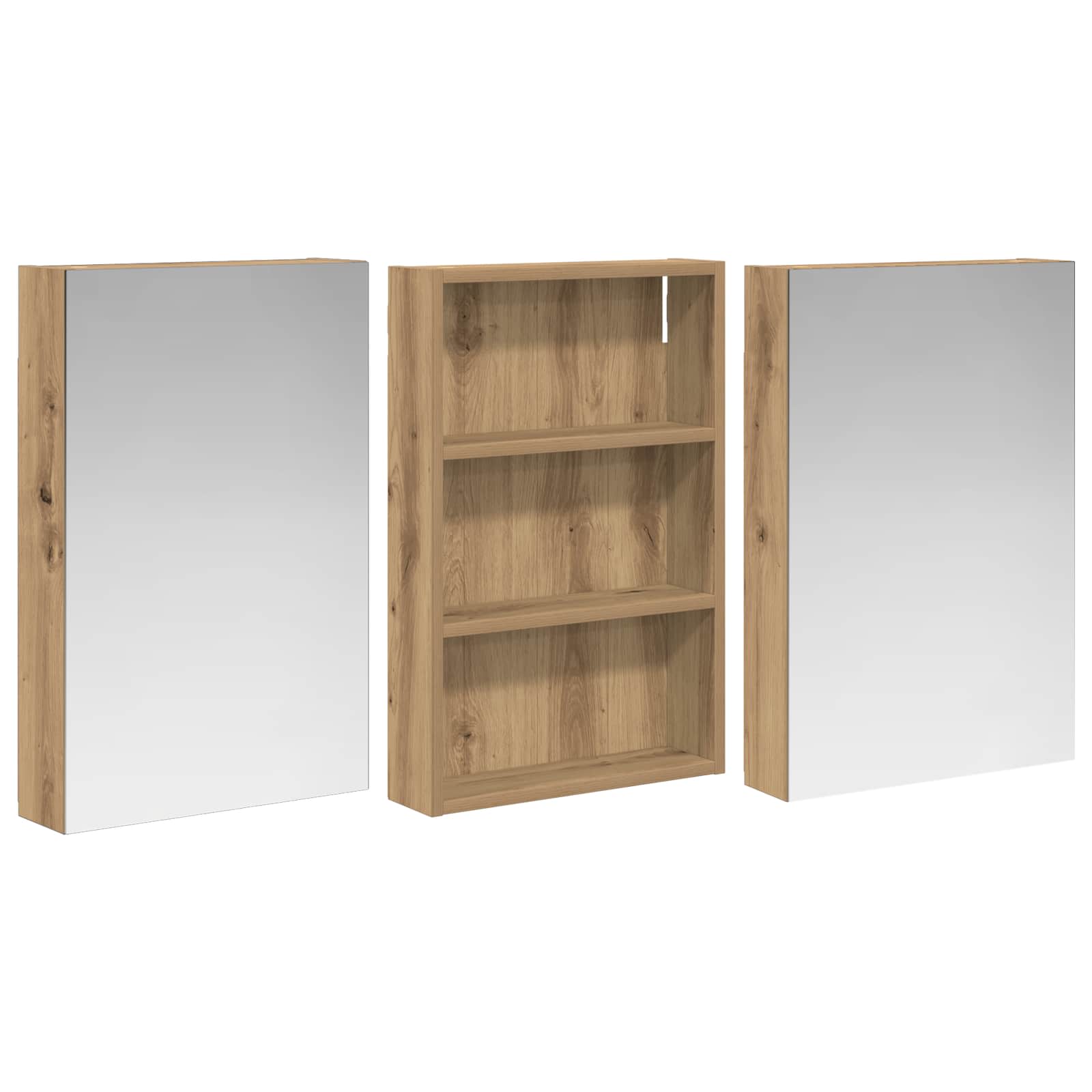 Badezimmerschrank-Set 3 pcs 120 x 10,5 x 60,5 cm Holzwerkstoff