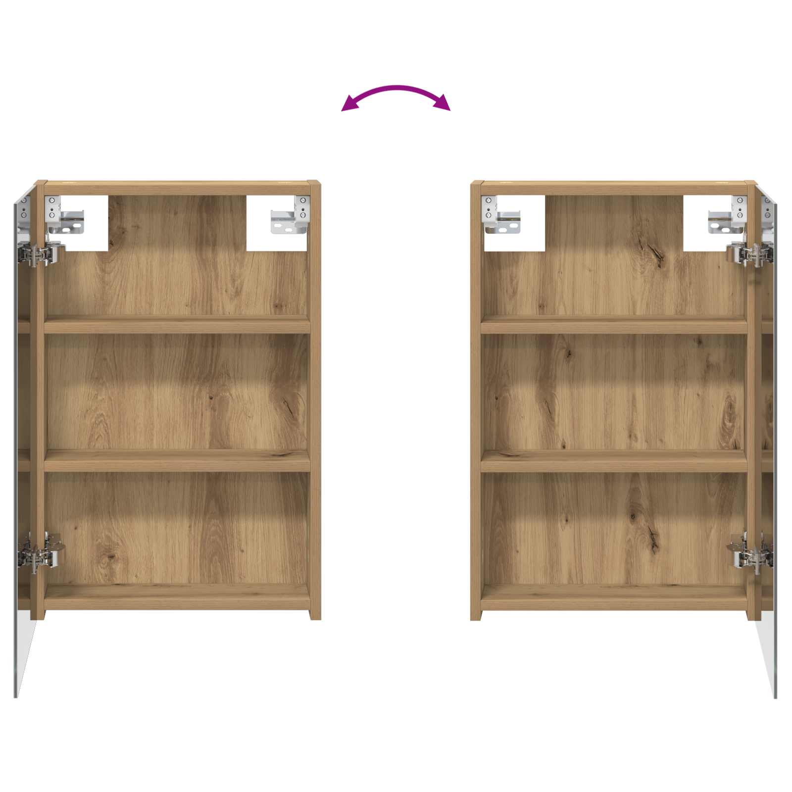 Badezimmerschrank-Set 3 pcs 120 x 10,5 x 60,5 cm Holzwerkstoff