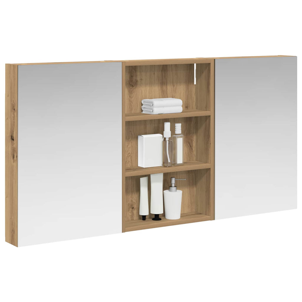 Badezimmerschrank-Set 3 pcs 120 x 10,5 x 60,5 cm Holzwerkstoff