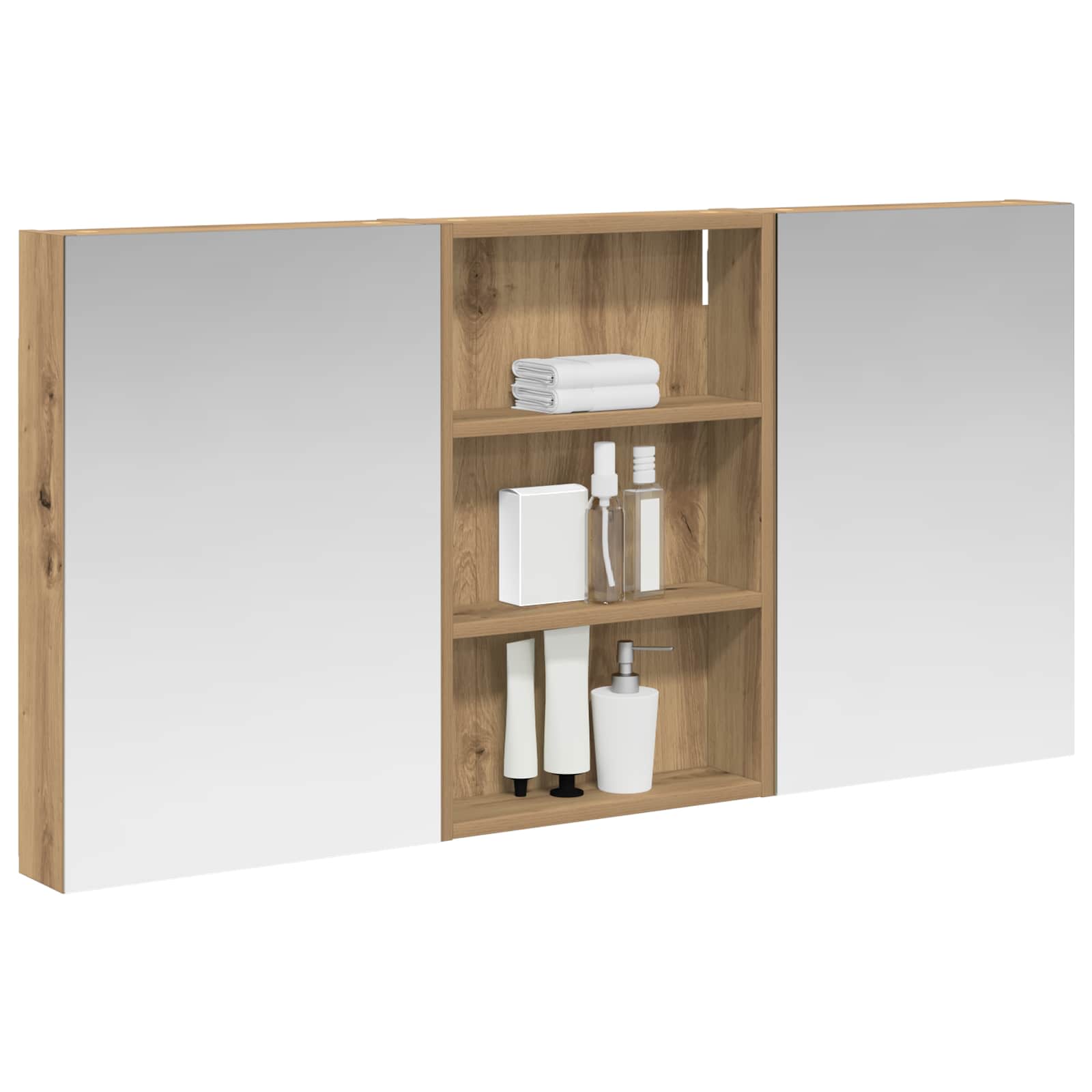 Badezimmerschrank-Set 3 pcs 120 x 10,5 x 60,5 cm Holzwerkstoff