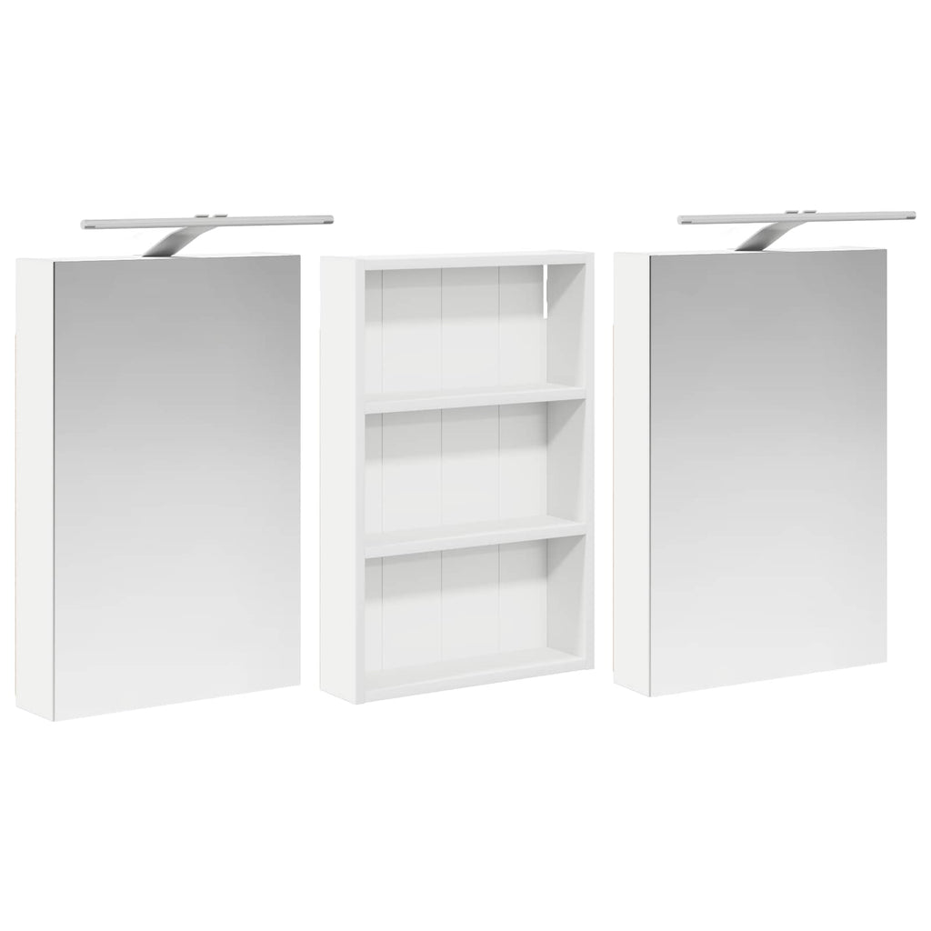Badezimmerschrank-Set 3 pcs 120 x 10,5 x 60,5 cm Holzwerkstoff