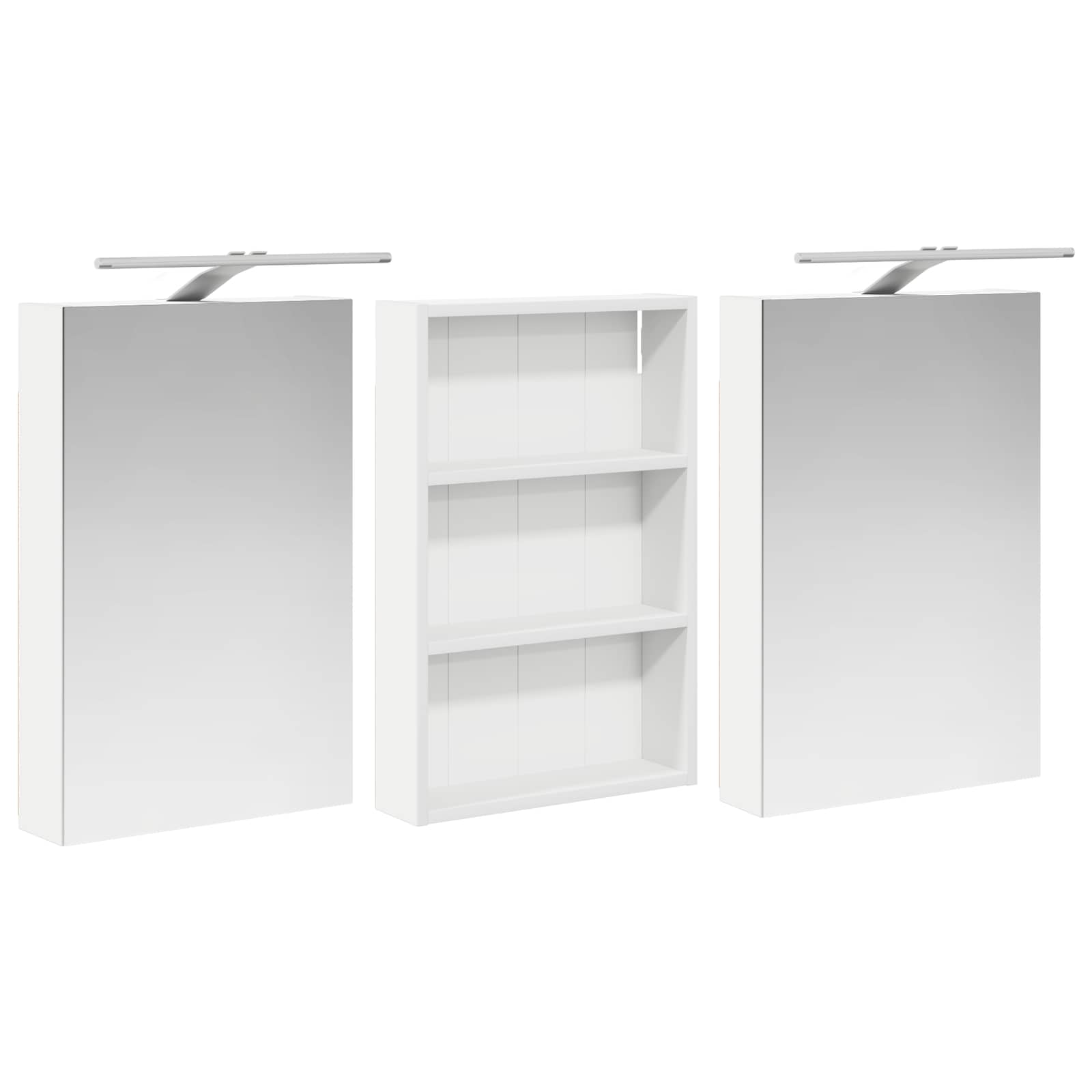 Badezimmerschrank-Set 3 pcs 120 x 10,5 x 60,5 cm Holzwerkstoff