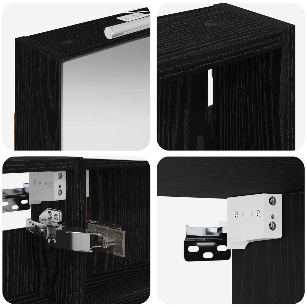 Badezimmerschrank-Set 3 pcs 120 x 10,5 x 60,5 cm Holzwerkstoff