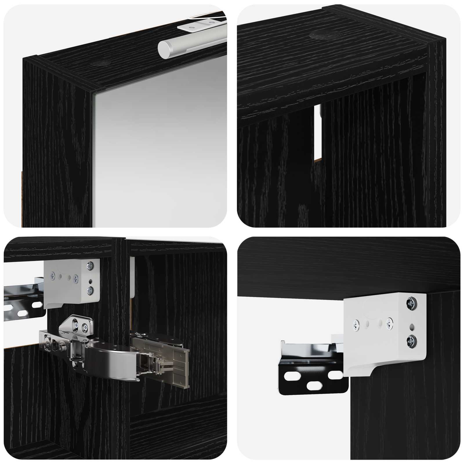 Badezimmerschrank-Set 3 pcs 120 x 10,5 x 60,5 cm Holzwerkstoff