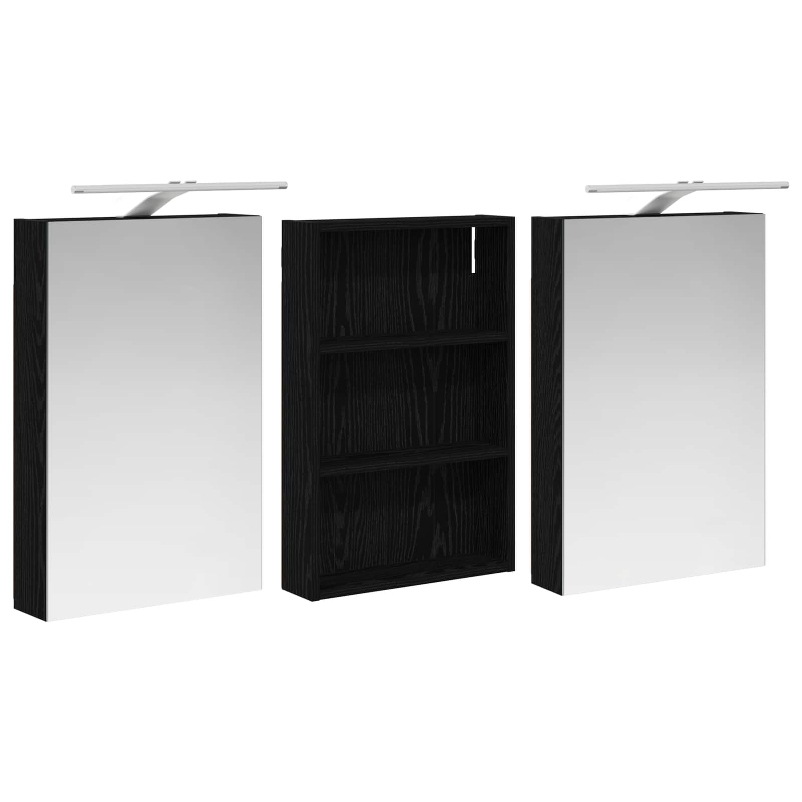 Badezimmerschrank-Set 3 pcs 120 x 10,5 x 60,5 cm Holzwerkstoff