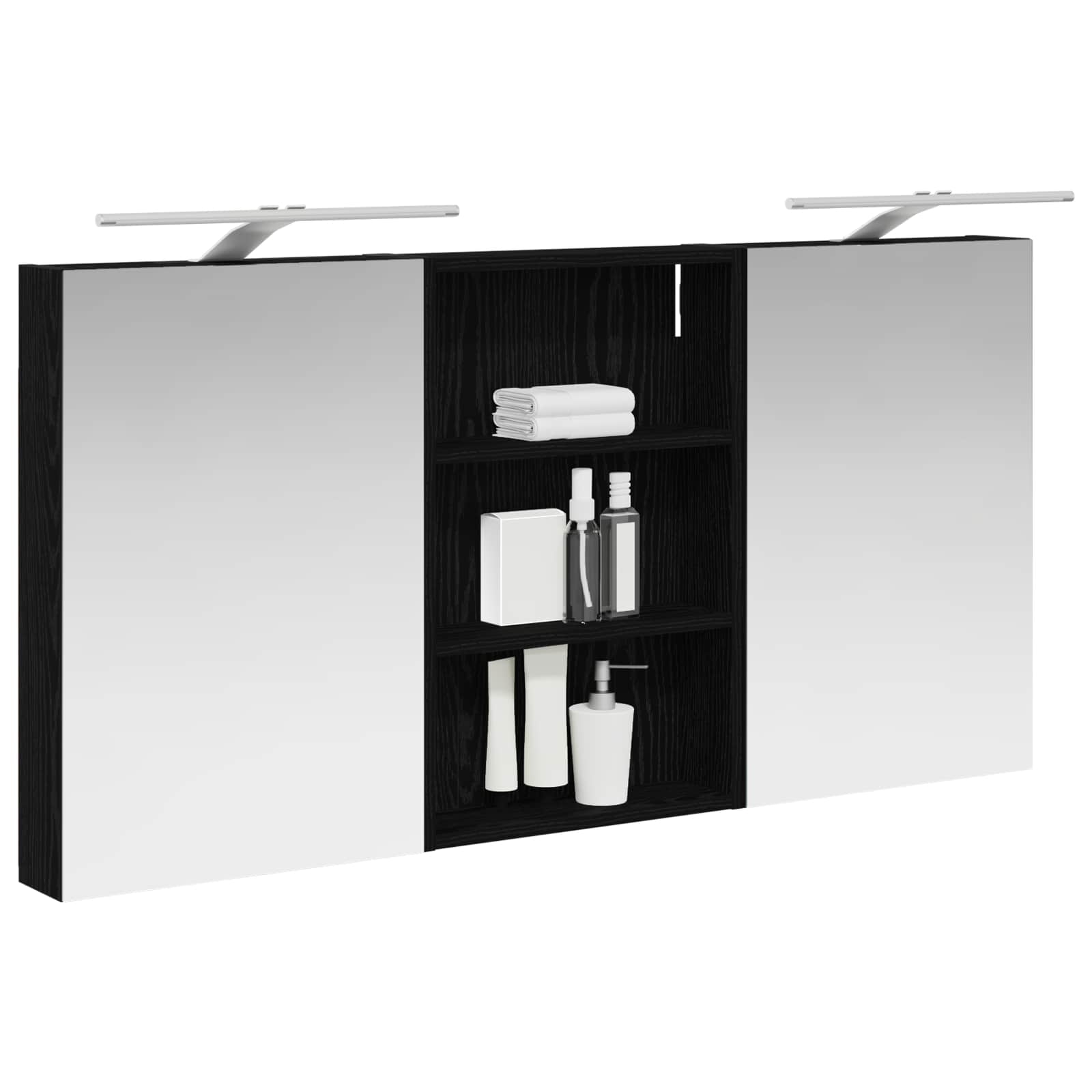 Badezimmerschrank-Set 3 pcs 120 x 10,5 x 60,5 cm Holzwerkstoff