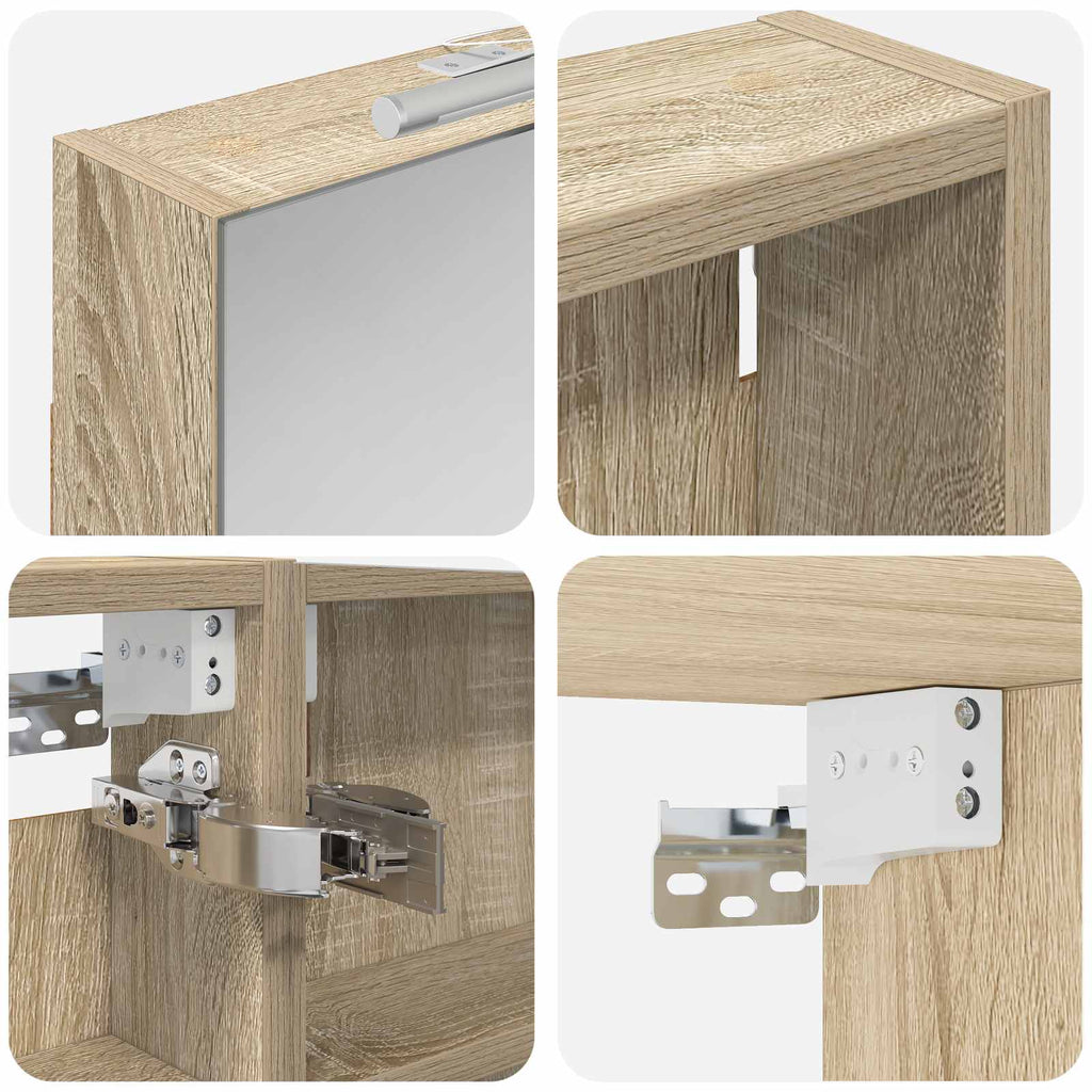 Badezimmerschrank-Set 3 pcs 120 x 10,5 x 60,5 cm Holzwerkstoff