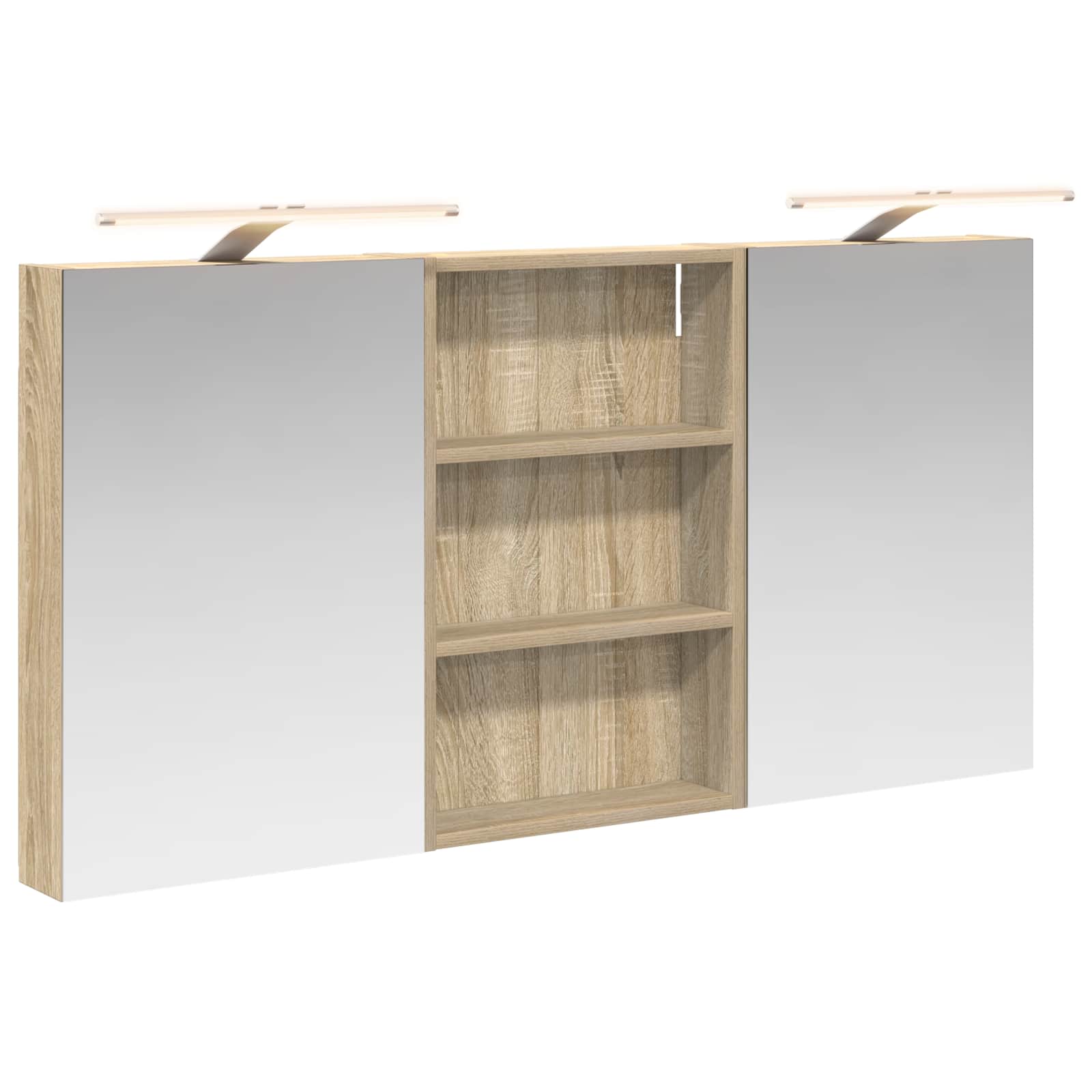 Badezimmerschrank-Set 3 pcs 120 x 10,5 x 60,5 cm Holzwerkstoff