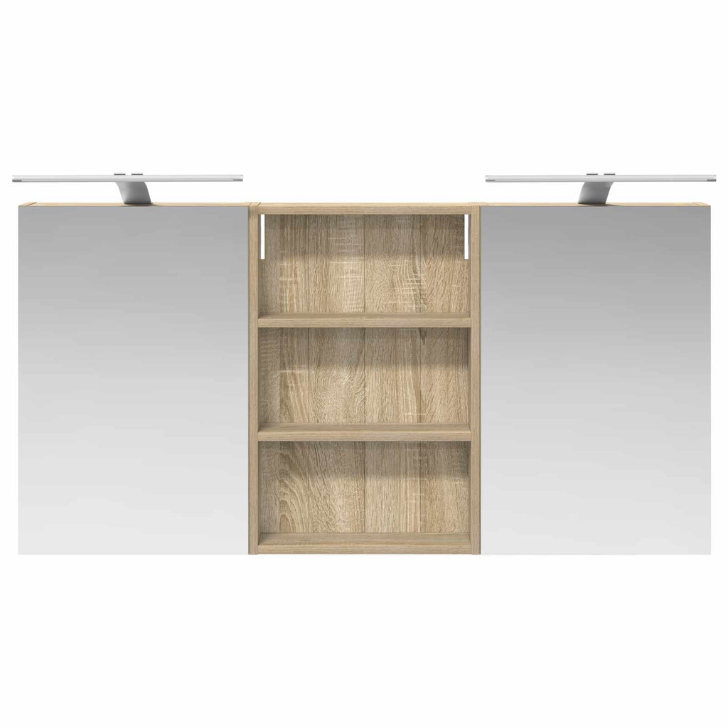 Badezimmerschrank-Set 3 pcs 120 x 10,5 x 60,5 cm Holzwerkstoff