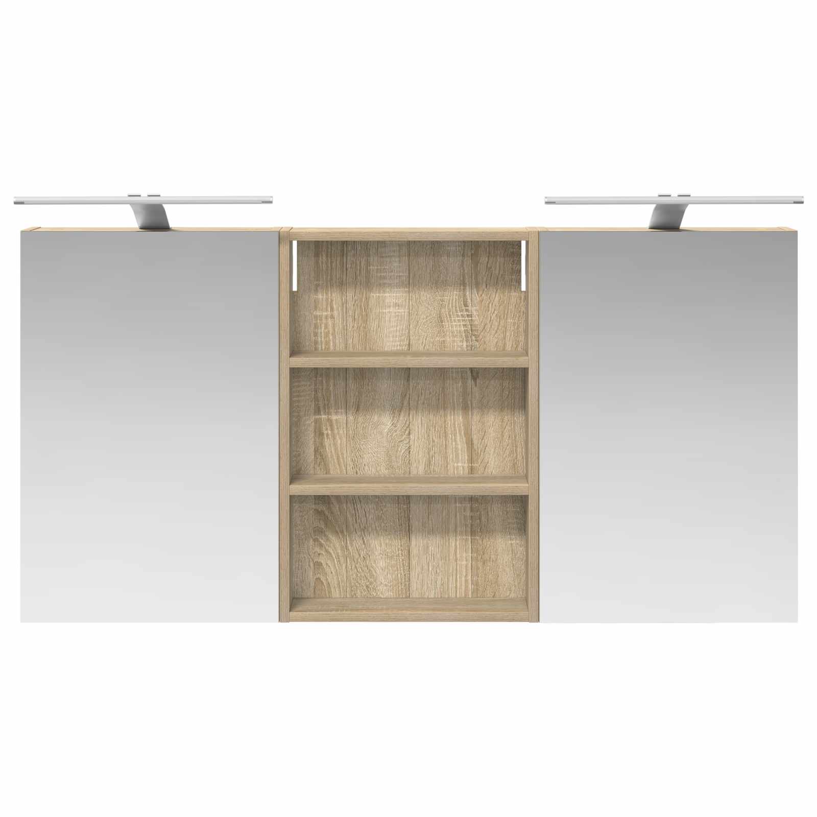 Badezimmerschrank-Set 3 pcs 120 x 10,5 x 60,5 cm Holzwerkstoff