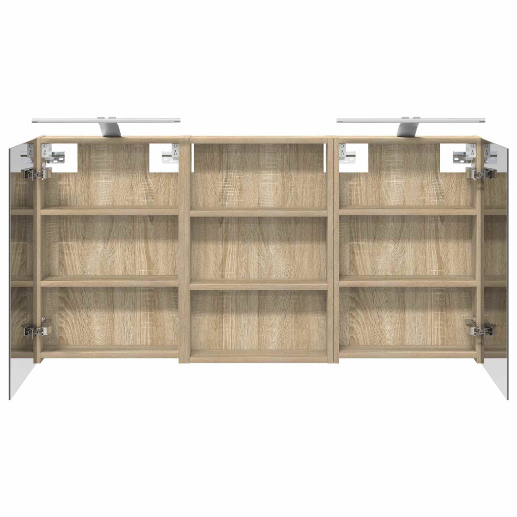 Badezimmerschrank-Set 3 pcs 120 x 10,5 x 60,5 cm Holzwerkstoff