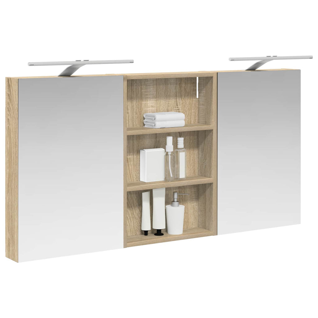 Badezimmerschrank-Set 3 pcs 120 x 10,5 x 60,5 cm Holzwerkstoff