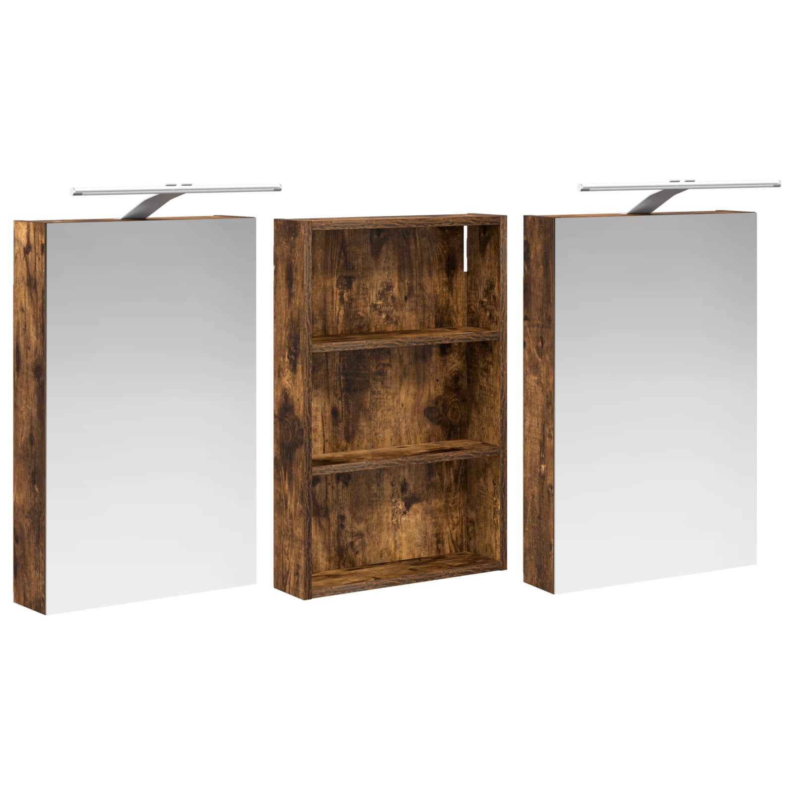 Badezimmerschrank-Set 3 pcs 120 x 10,5 x 60,5 cm Holzwerkstoff