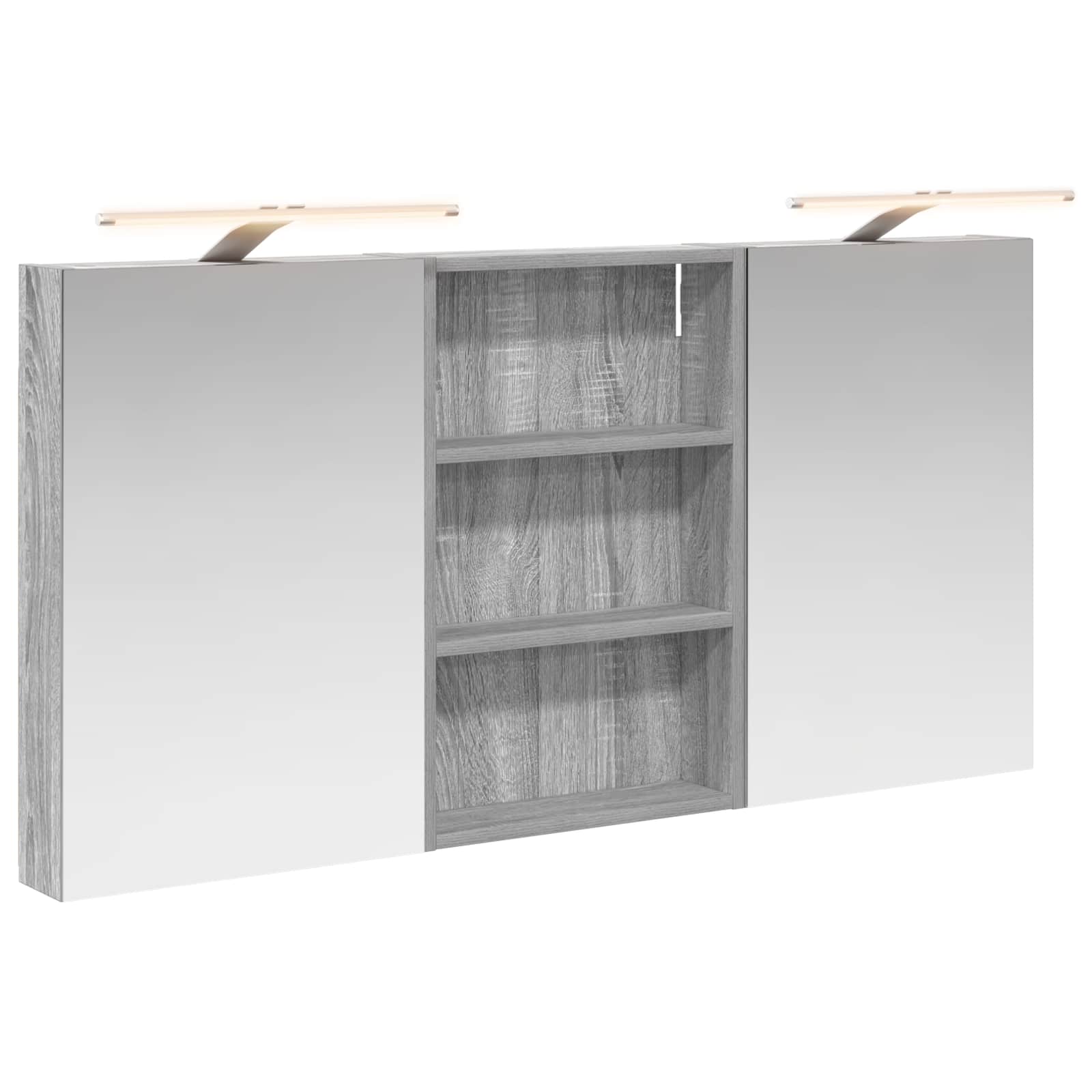 Badezimmerschrank-Set 3 pcs 120 x 10,5 x 60,5 cm Holzwerkstoff