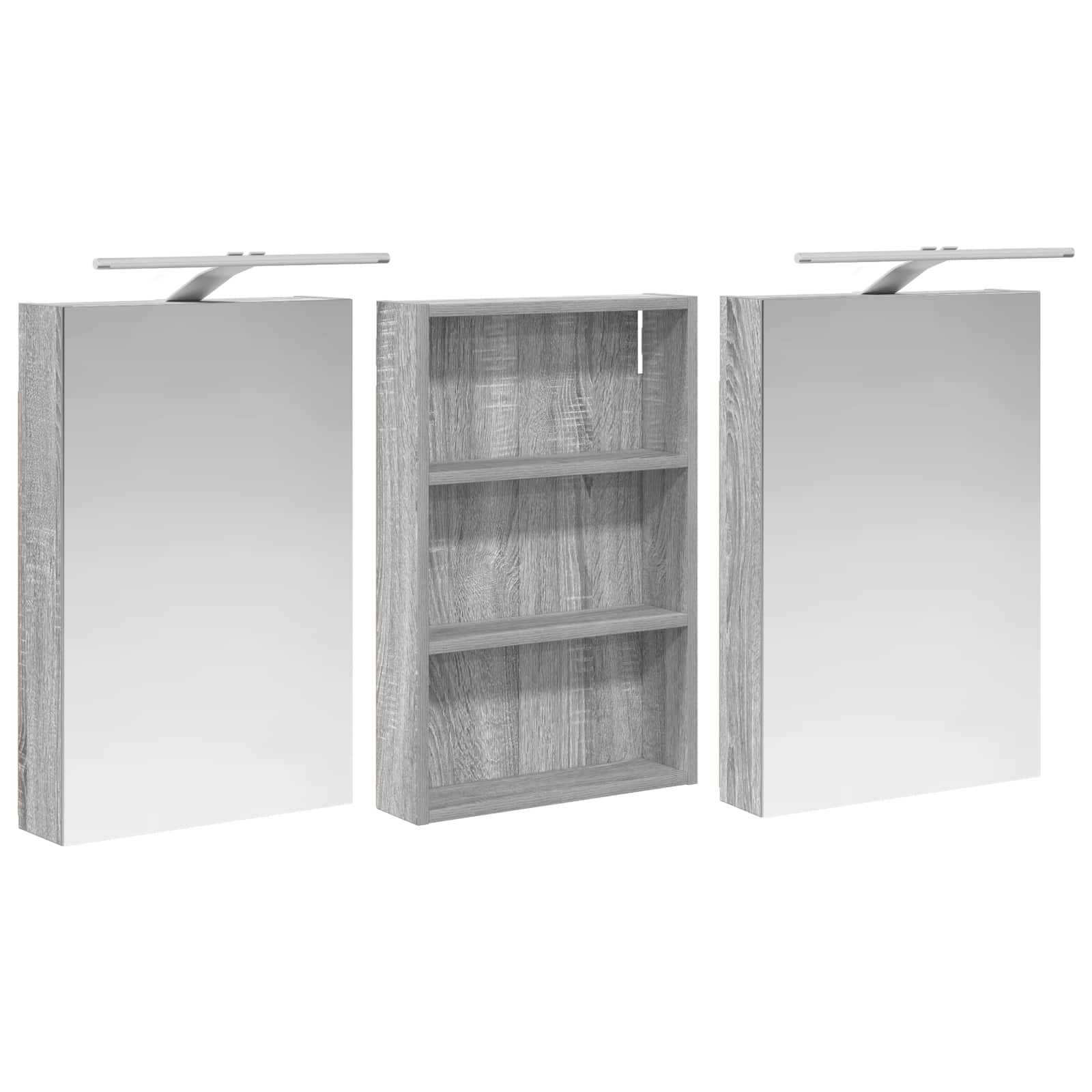 Badezimmerschrank-Set 3 pcs 120 x 10,5 x 60,5 cm Holzwerkstoff