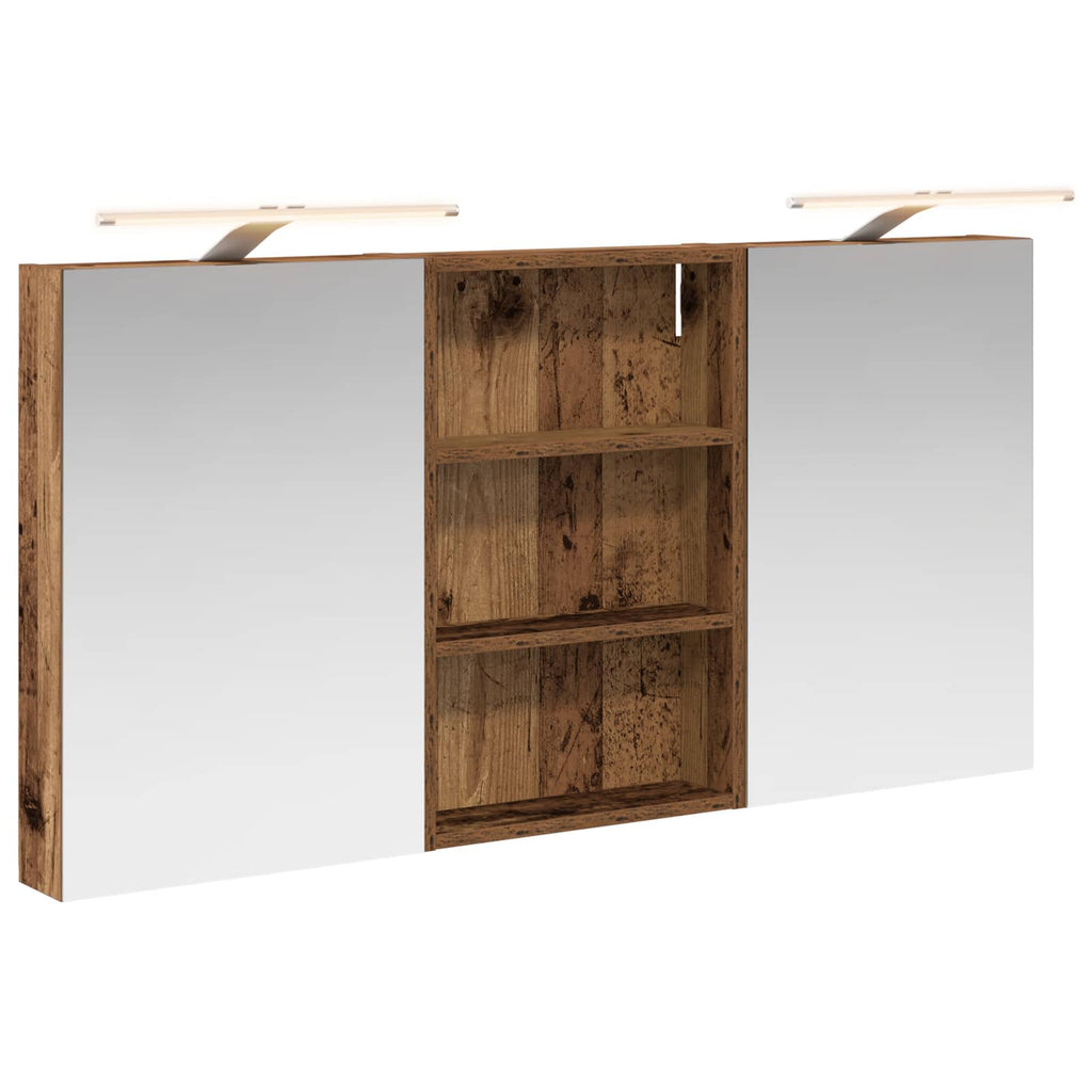 Badezimmerschrank-Set 3 pcs 120 x 10,5 x 60,5 cm Holzwerkstoff