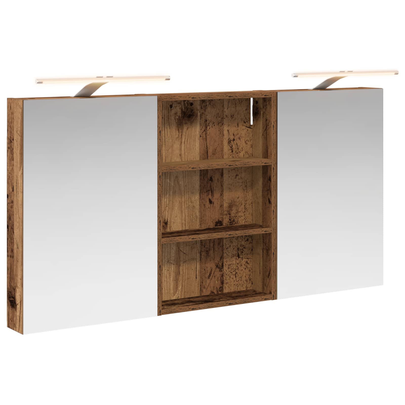Badezimmerschrank-Set 3 pcs 120 x 10,5 x 60,5 cm Holzwerkstoff