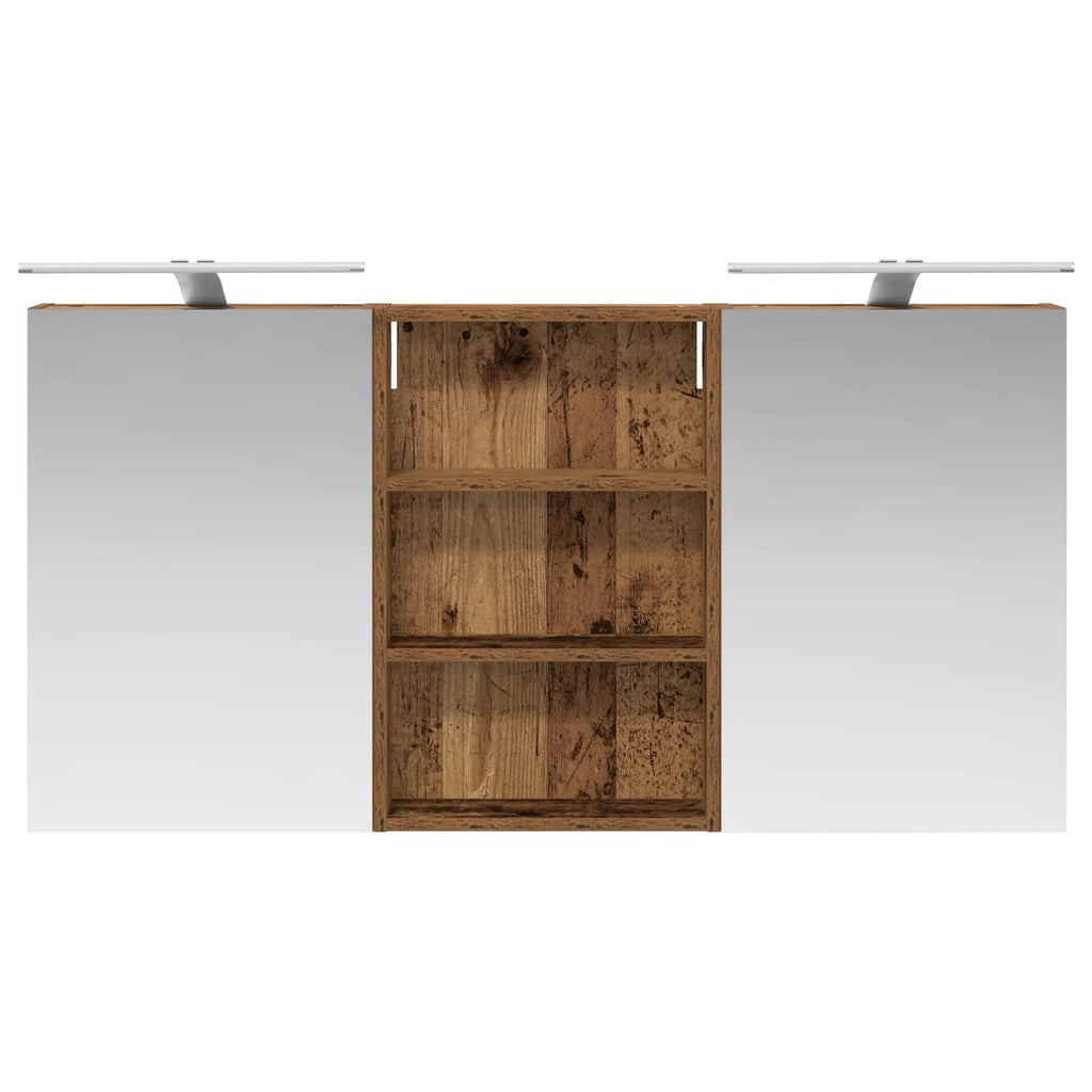 Badezimmerschrank-Set 3 pcs 120 x 10,5 x 60,5 cm Holzwerkstoff