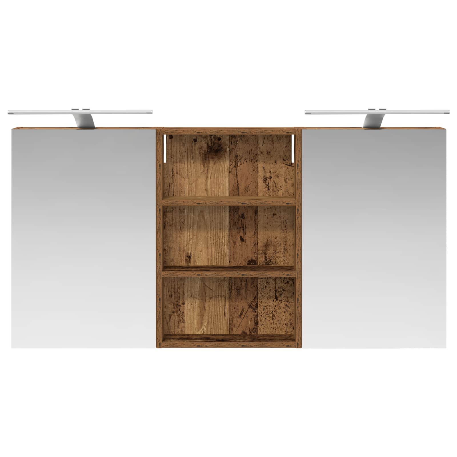 Badezimmerschrank-Set 3 pcs 120 x 10,5 x 60,5 cm Holzwerkstoff